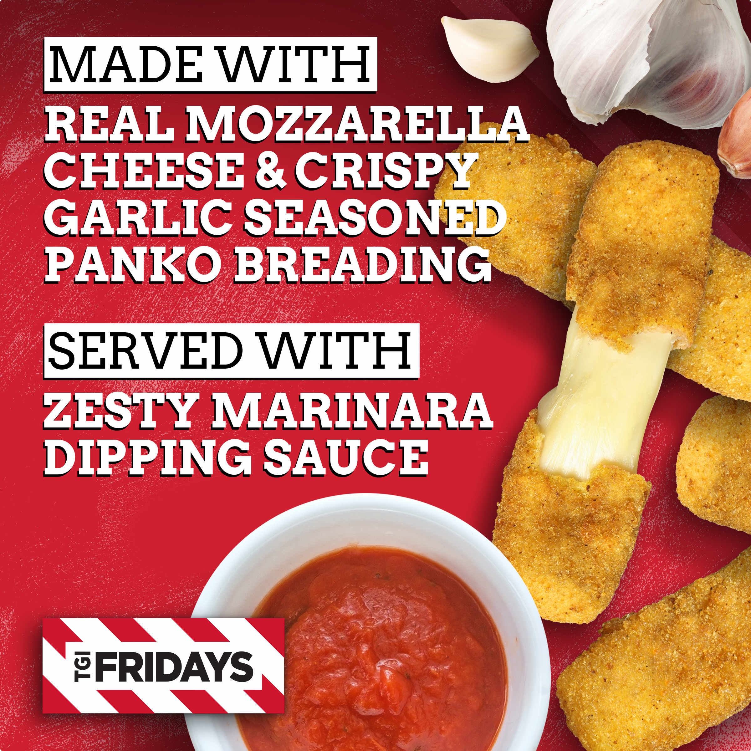 Mozzarella Sticks Frozen Snacks with Marinara Sauce