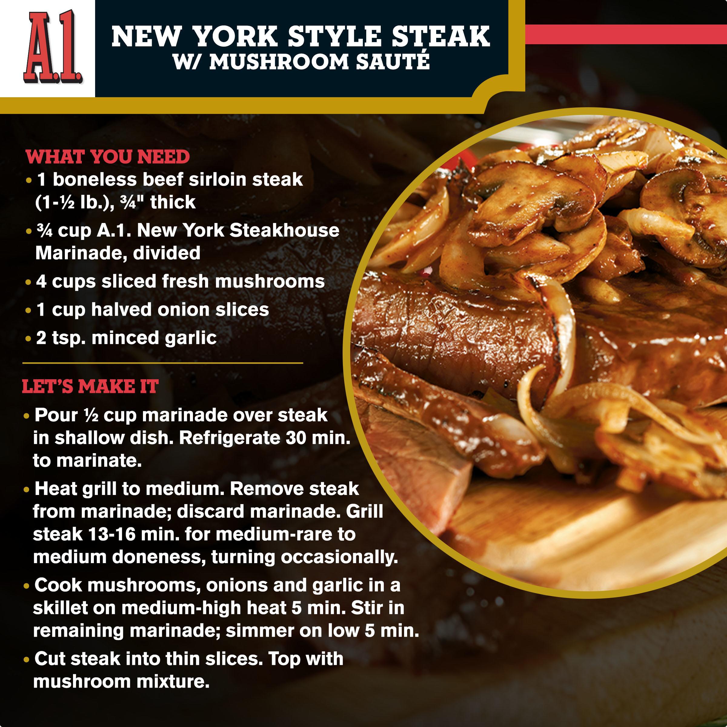New York Steakhouse Marinade A.1. Products Heinz