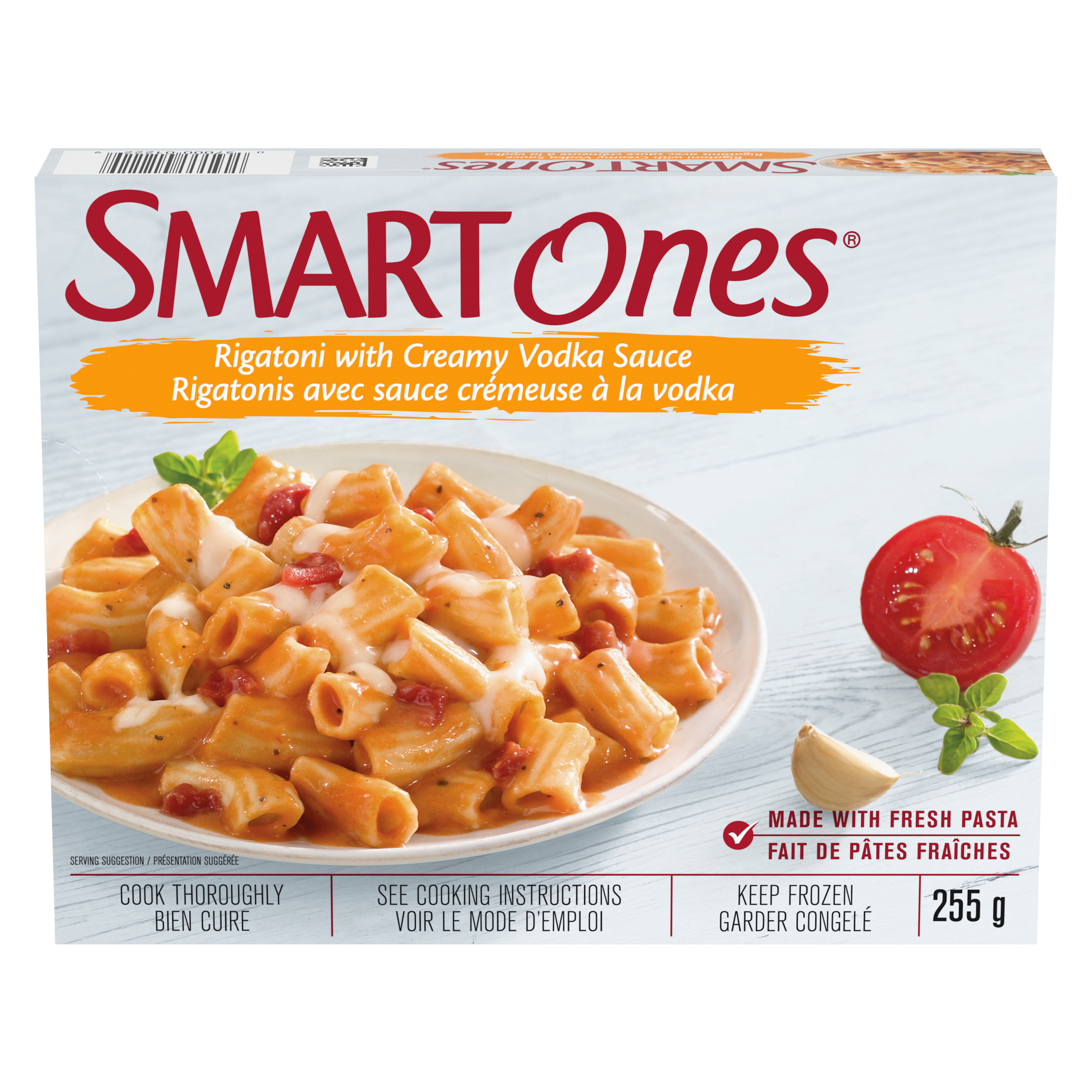 Rigatonis avec sauce crémeuse à la vodka