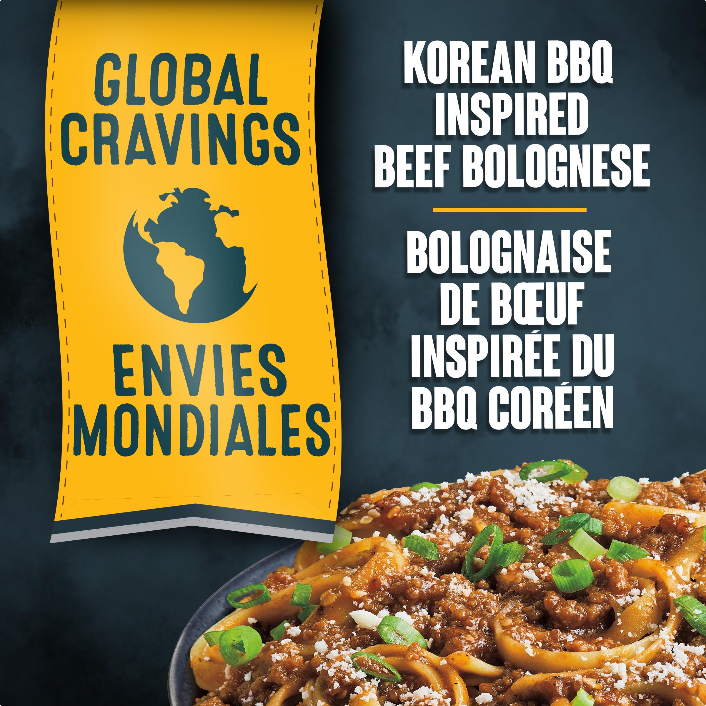 Repas surgelé à la bolognaise de bœuf inspiré du barbecue coréen