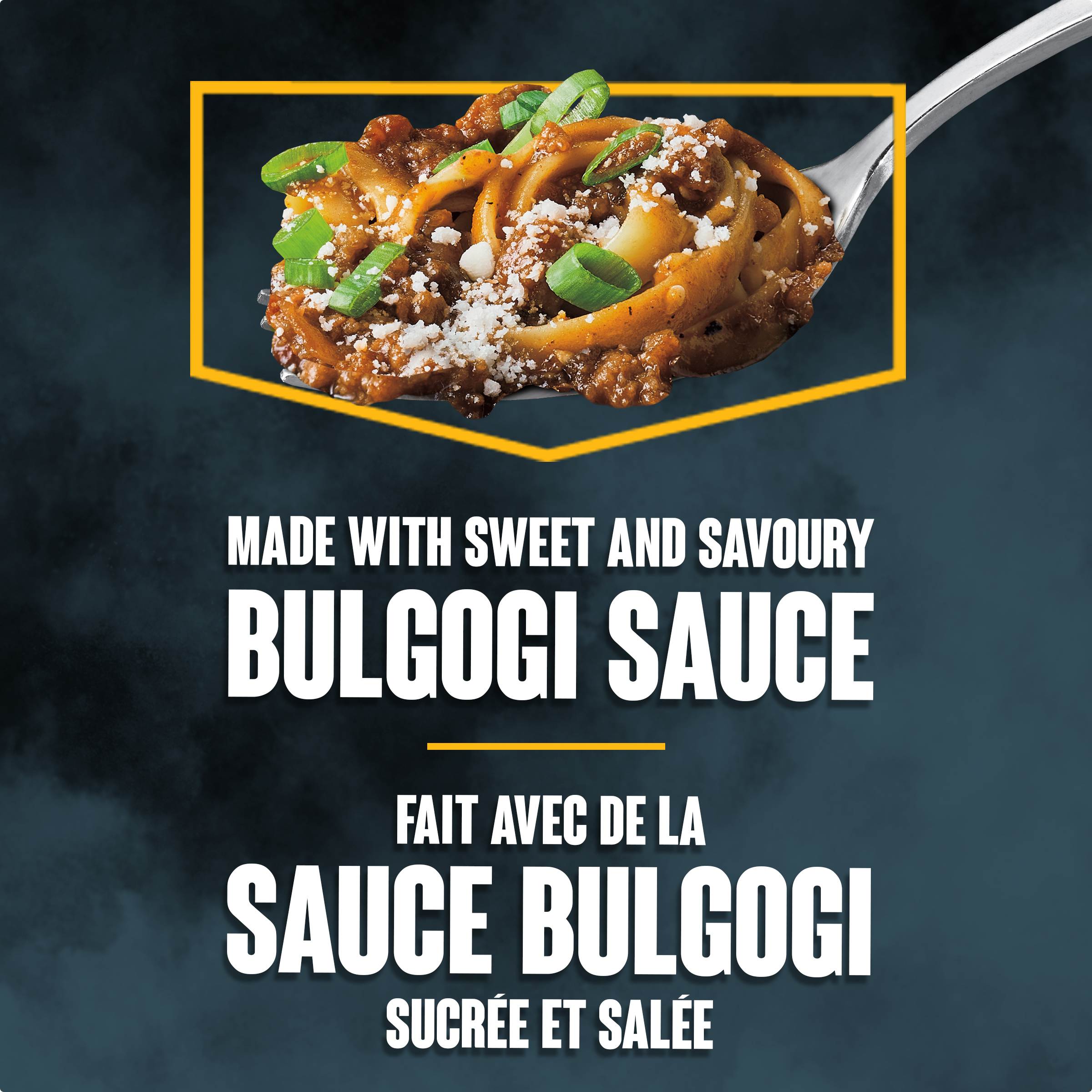 Repas surgelé à la bolognaise de bœuf inspiré du barbecue coréen