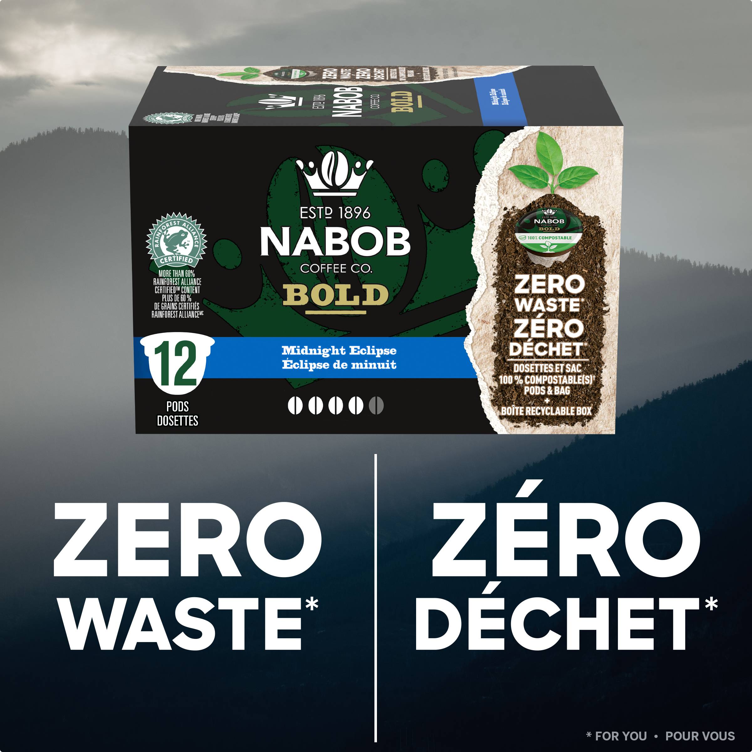Bold Midnight Eclipse Coffee 100% Compostable Pods