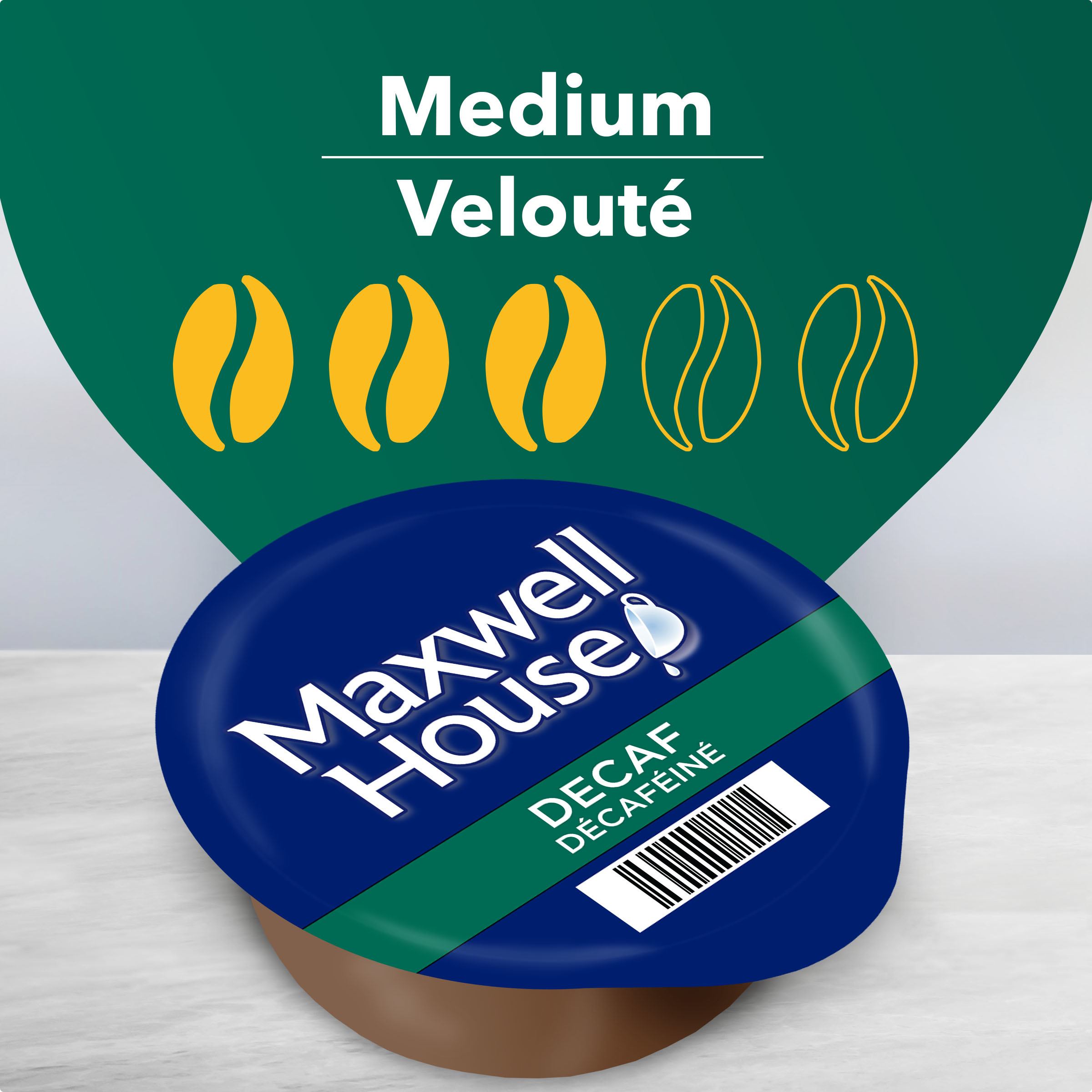 Disques individuels T DISC de café décaféiné Maxwell House