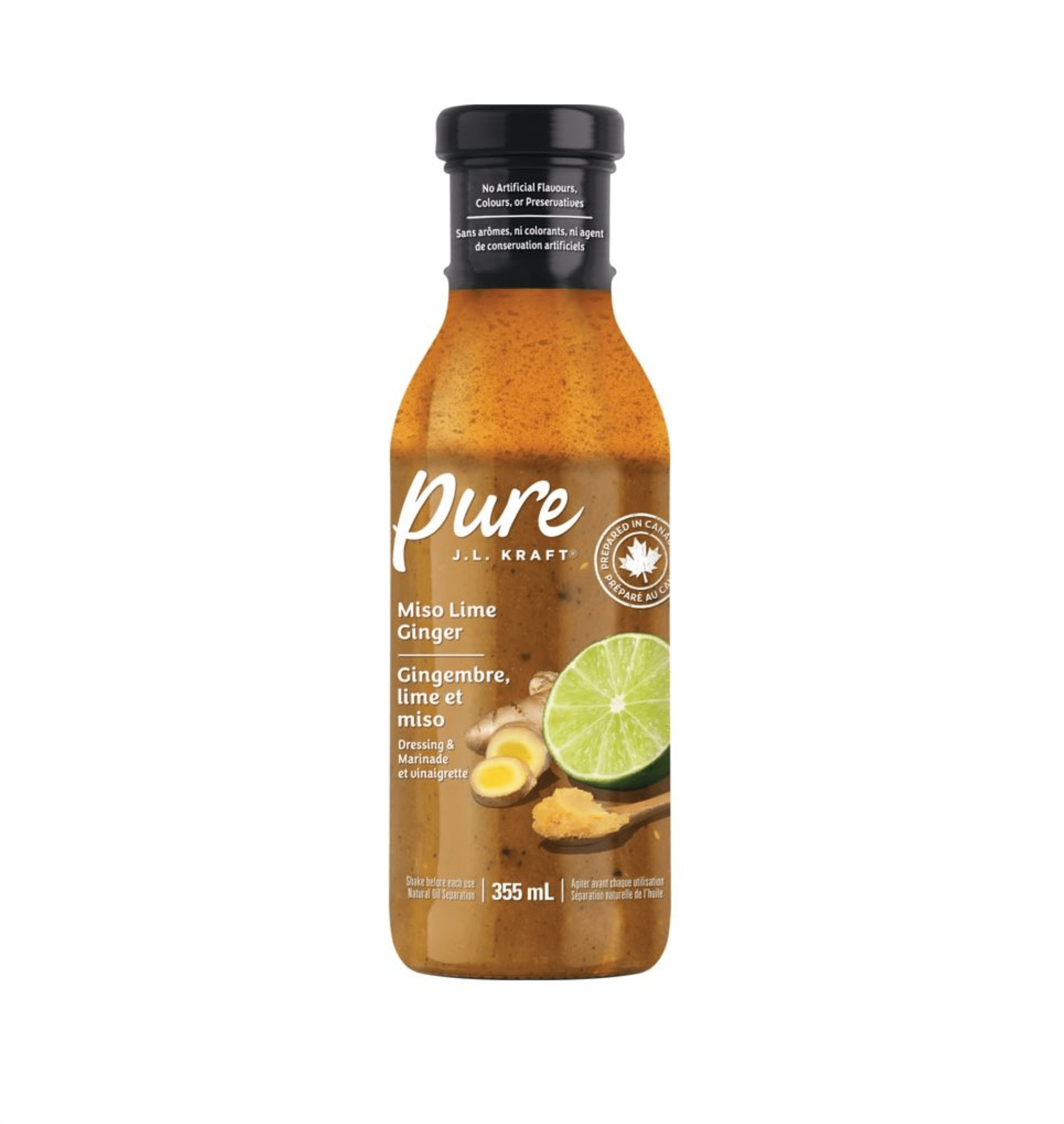 Vinaigrette et marinade miso lime et gingembre