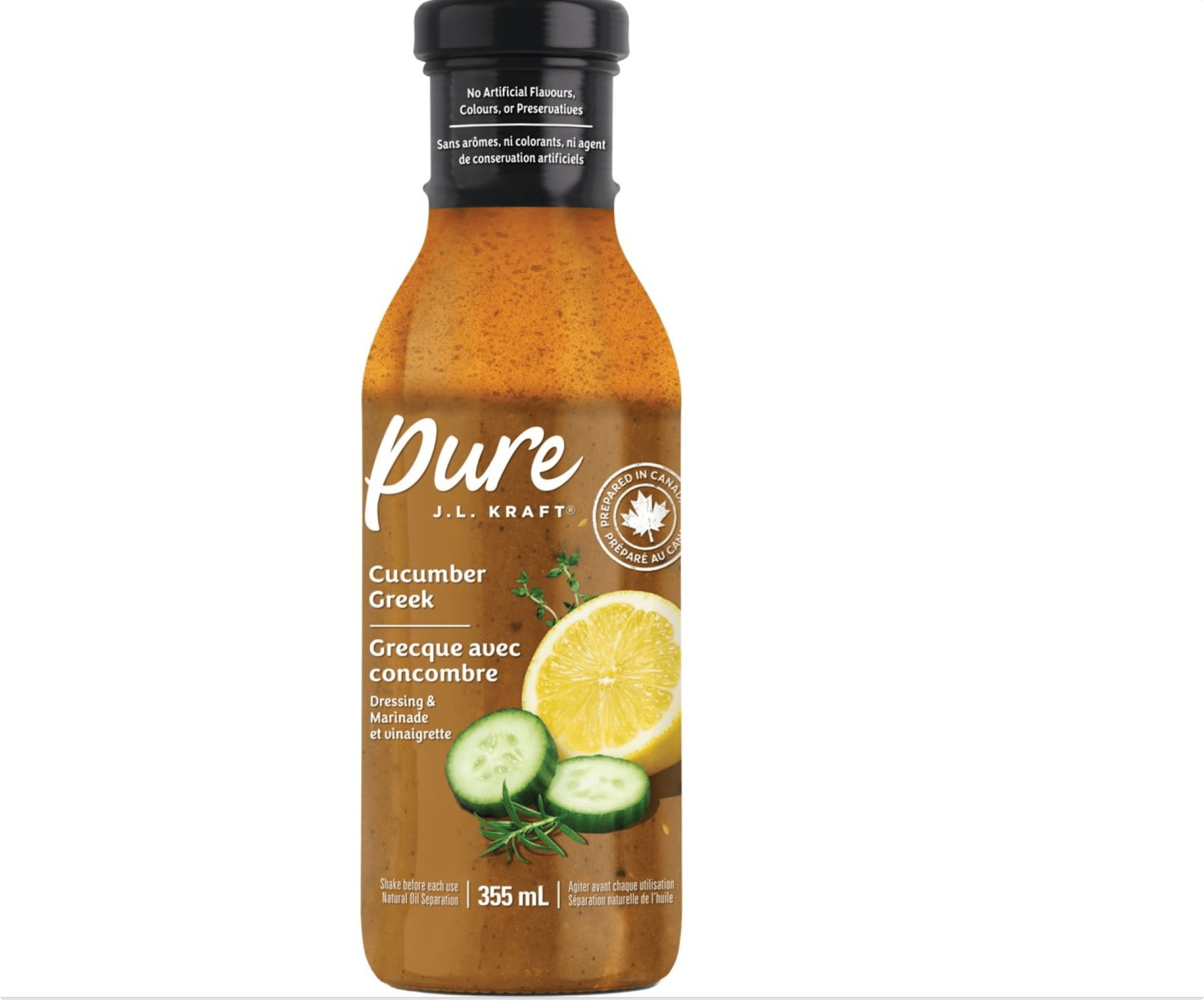Vinaigrette et marinade grecque au concombre