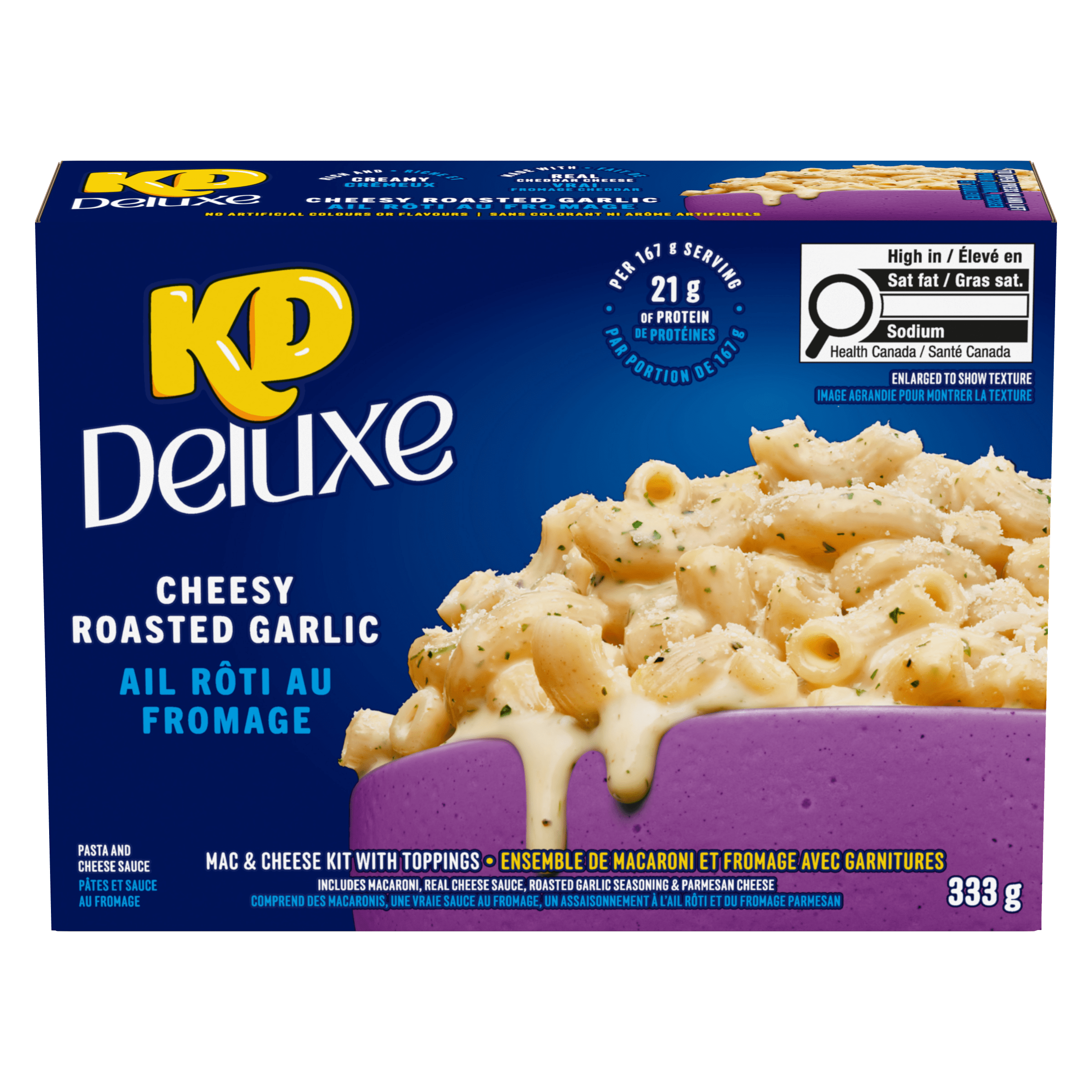 Kit De Macaronis Au Fromage Au Fromage Et À L'Ail Rôti Avec Garnitures