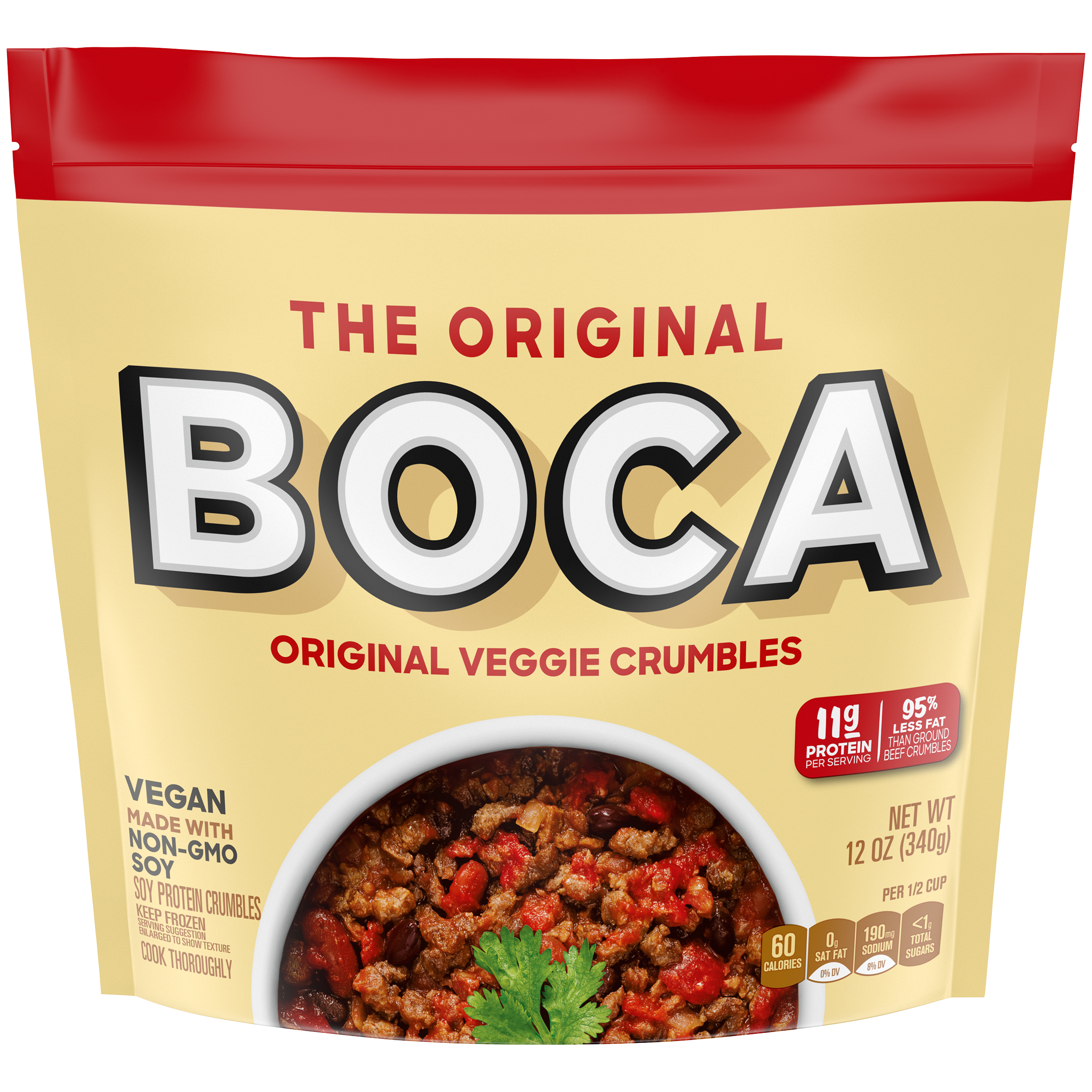 Original Vegan Veggie Crumbles with Non-GMO Soy