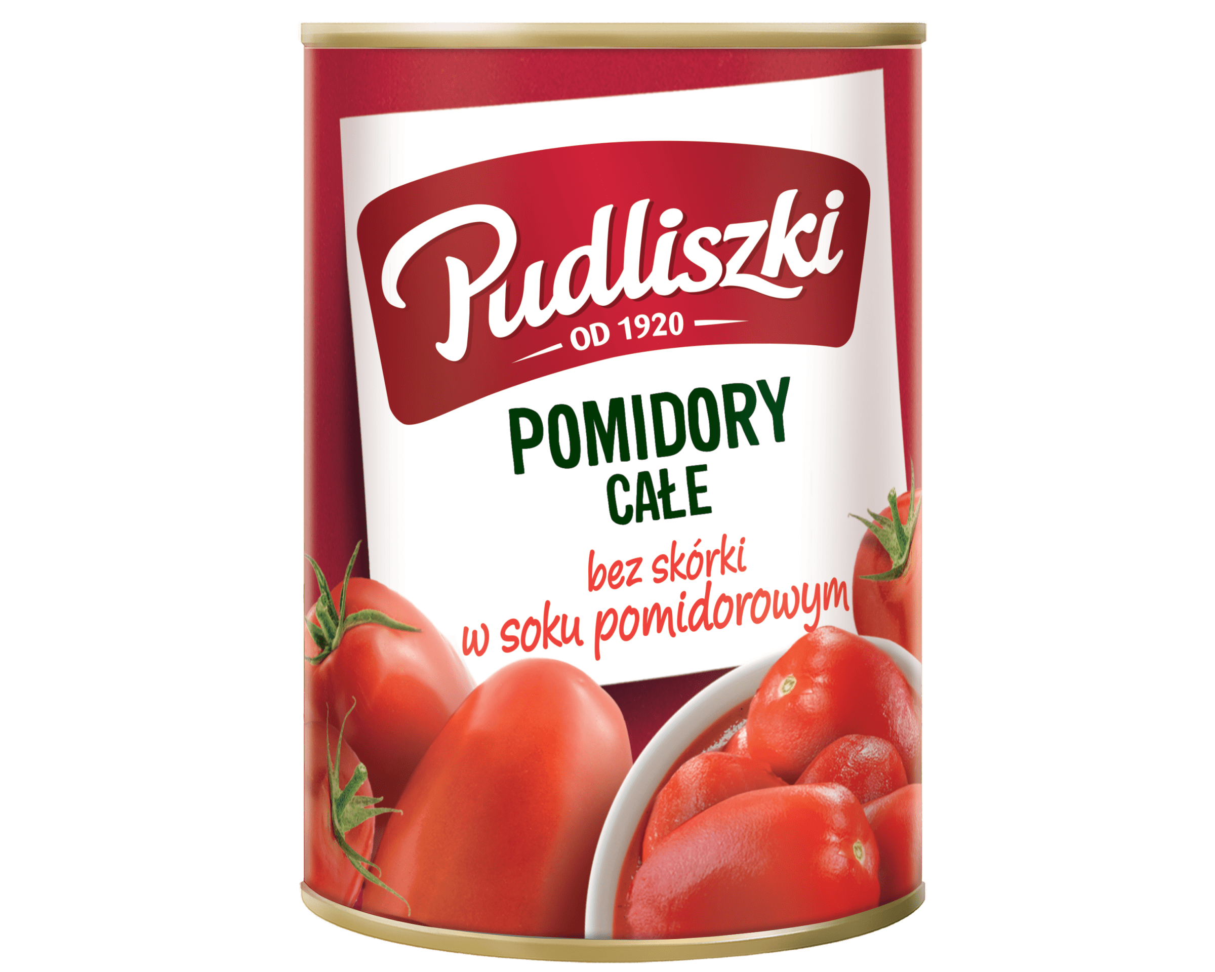 Pomidory całe bez skórki w soku pomidorowym 400 g