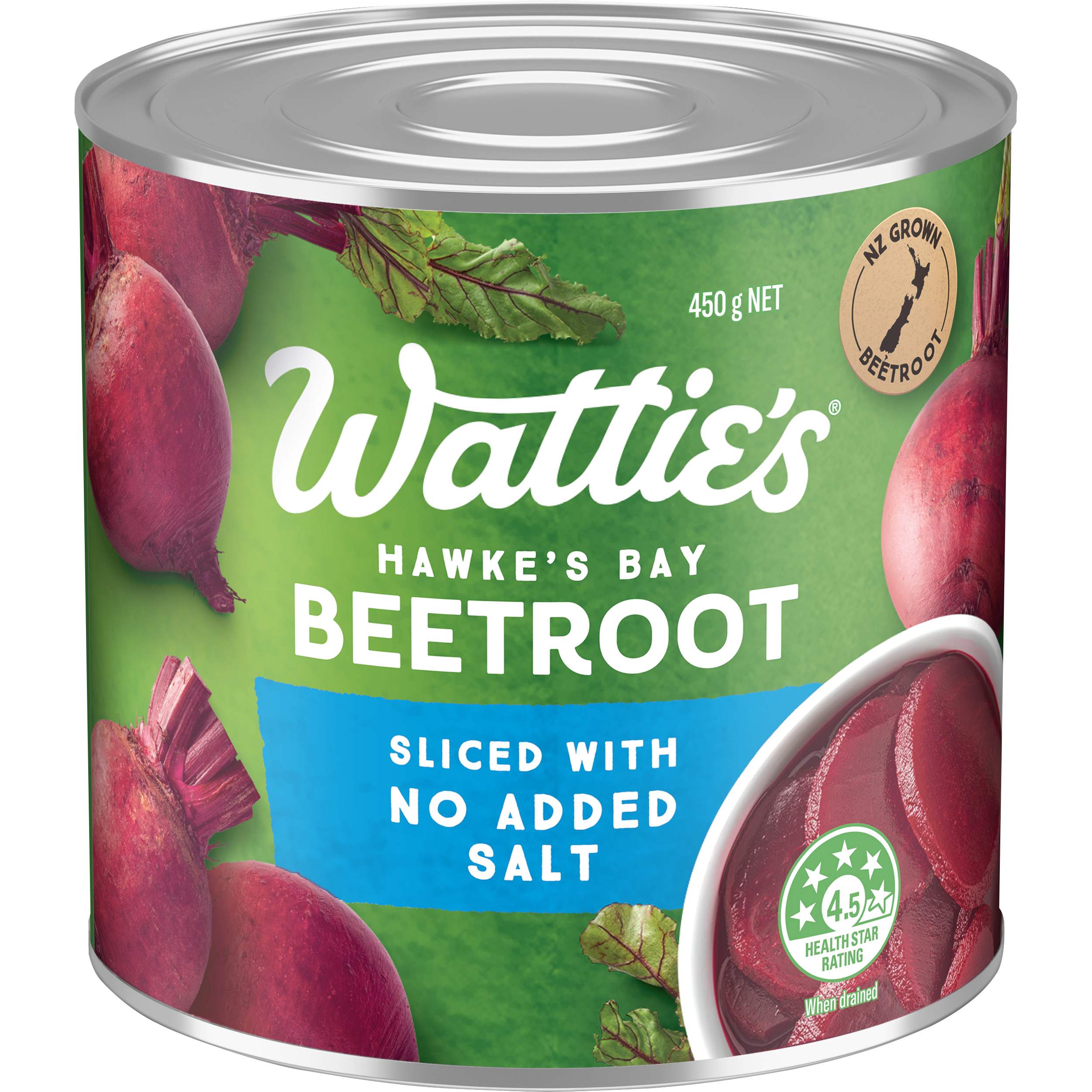Wattie’s® Beetroot Sliced with No Added Salt 450g