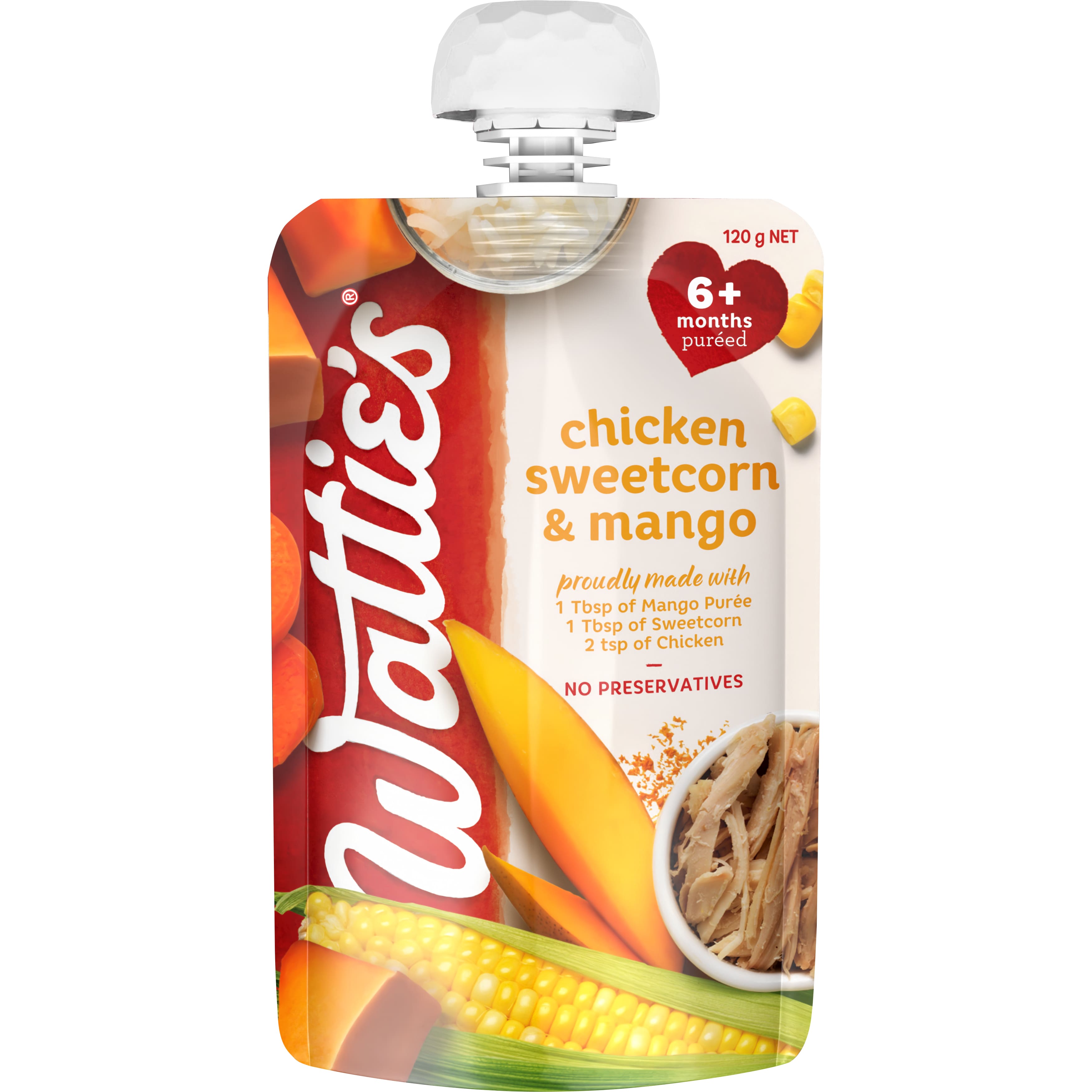 Wattie's® Chicken Sweetcorn & Mango 6+ months 120 g