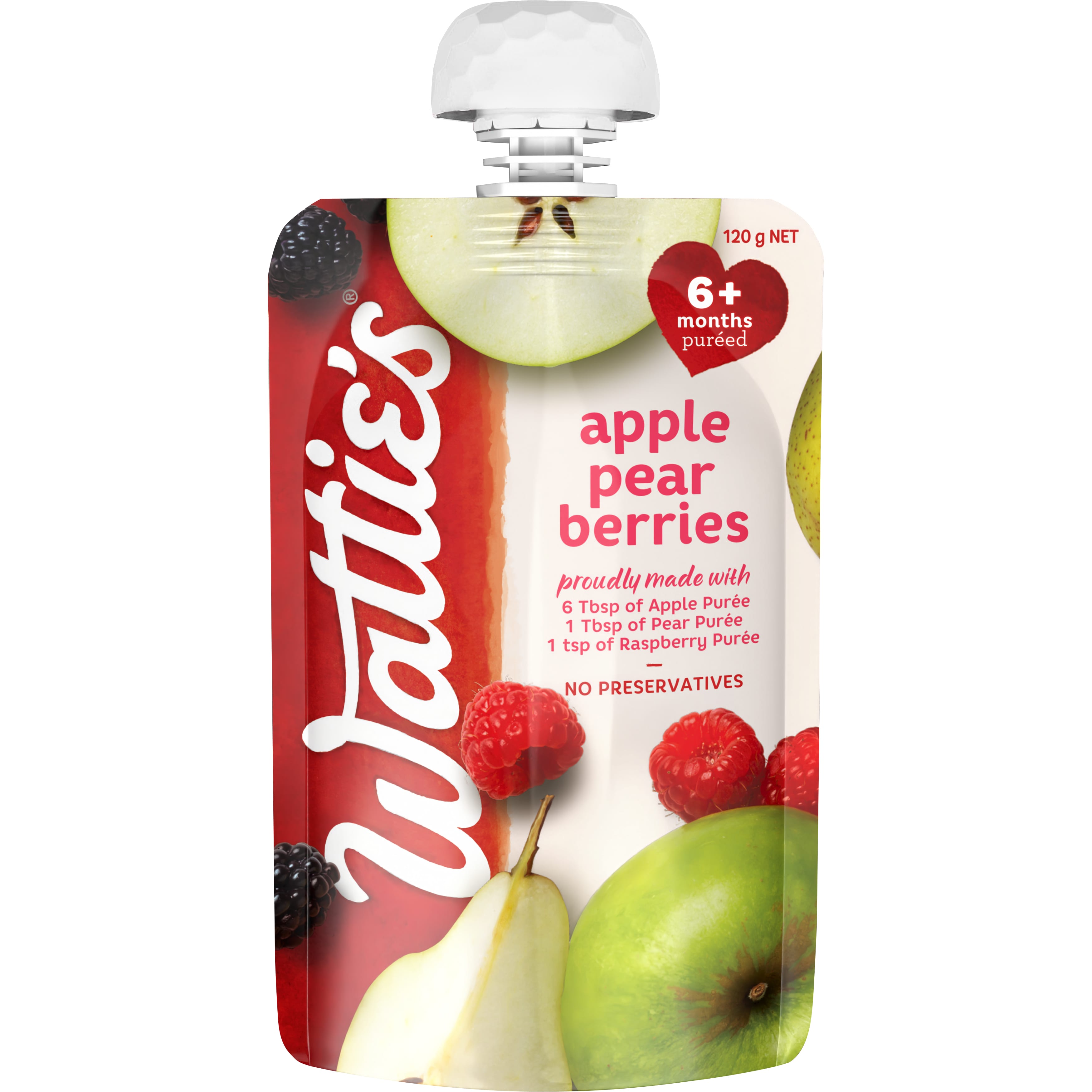 Wattie's® Apple Pear Berries 6+ months 120 g