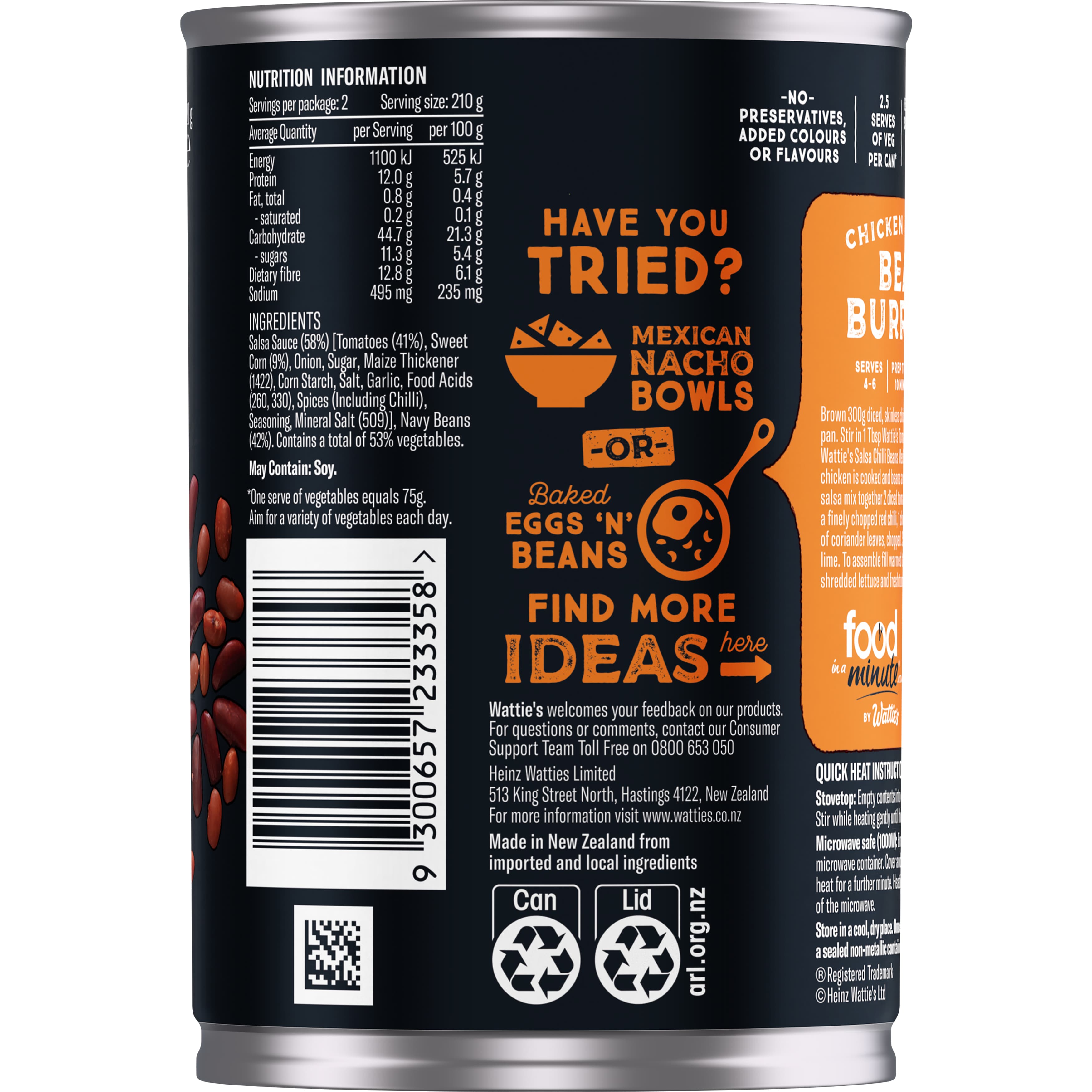 Wattie's® Salsa Chilli Beans Medium 420g