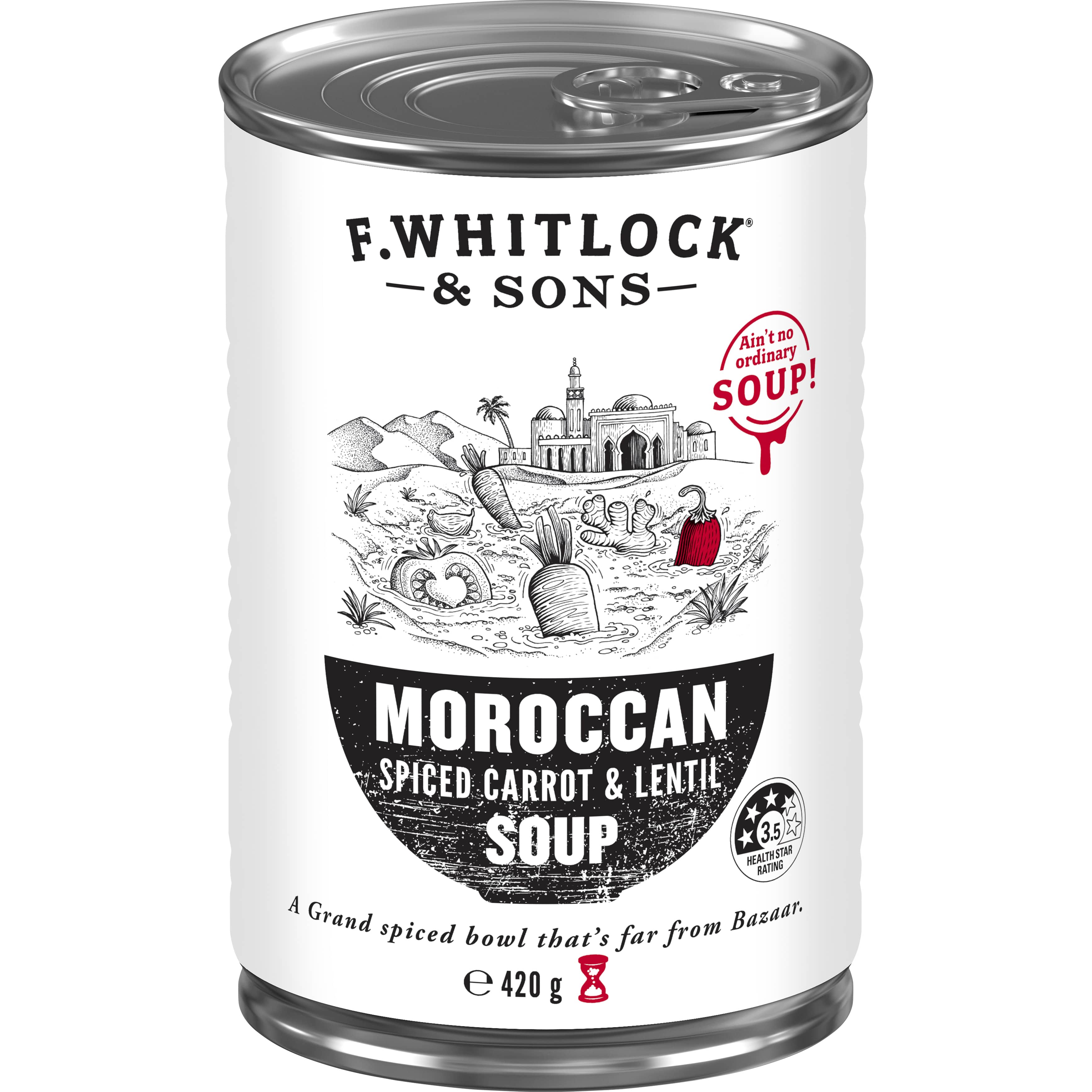 F. Whitlock & Sons® Moroccan Spiced Carrot & Lentil Soup 420g