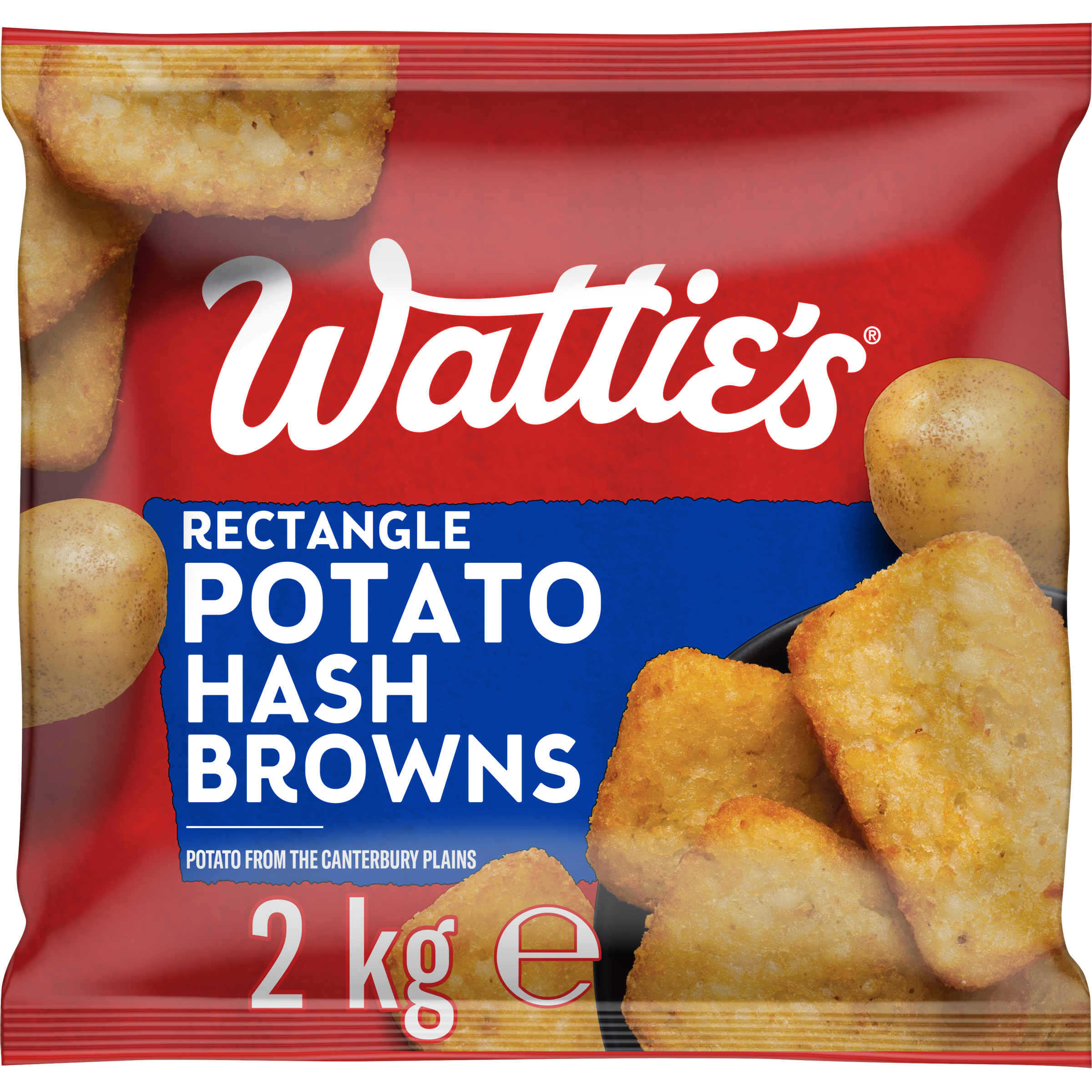 Wattie's® Rectangle Potato Hash Browns 2 kg