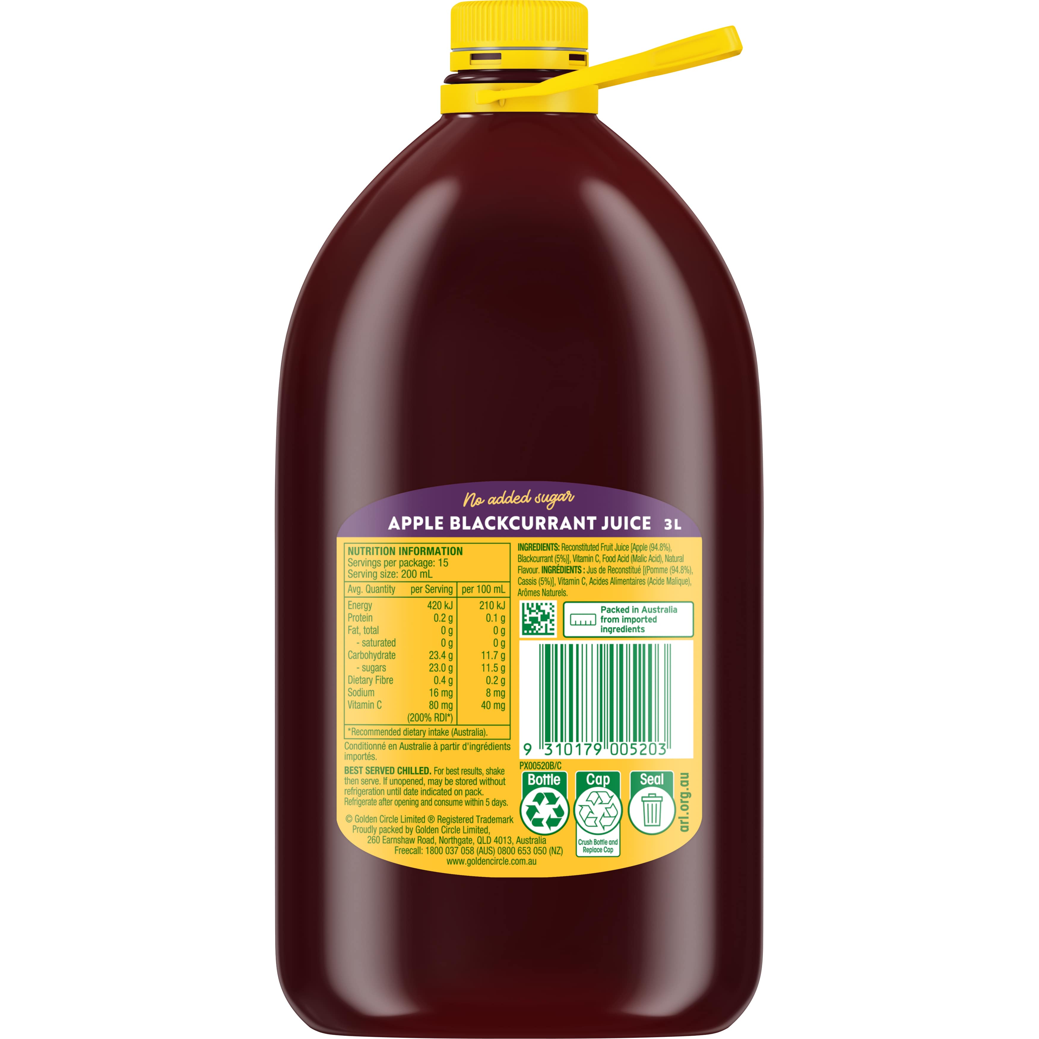 Golden Circle® Apple Blackcurrant Juice 2 Litre