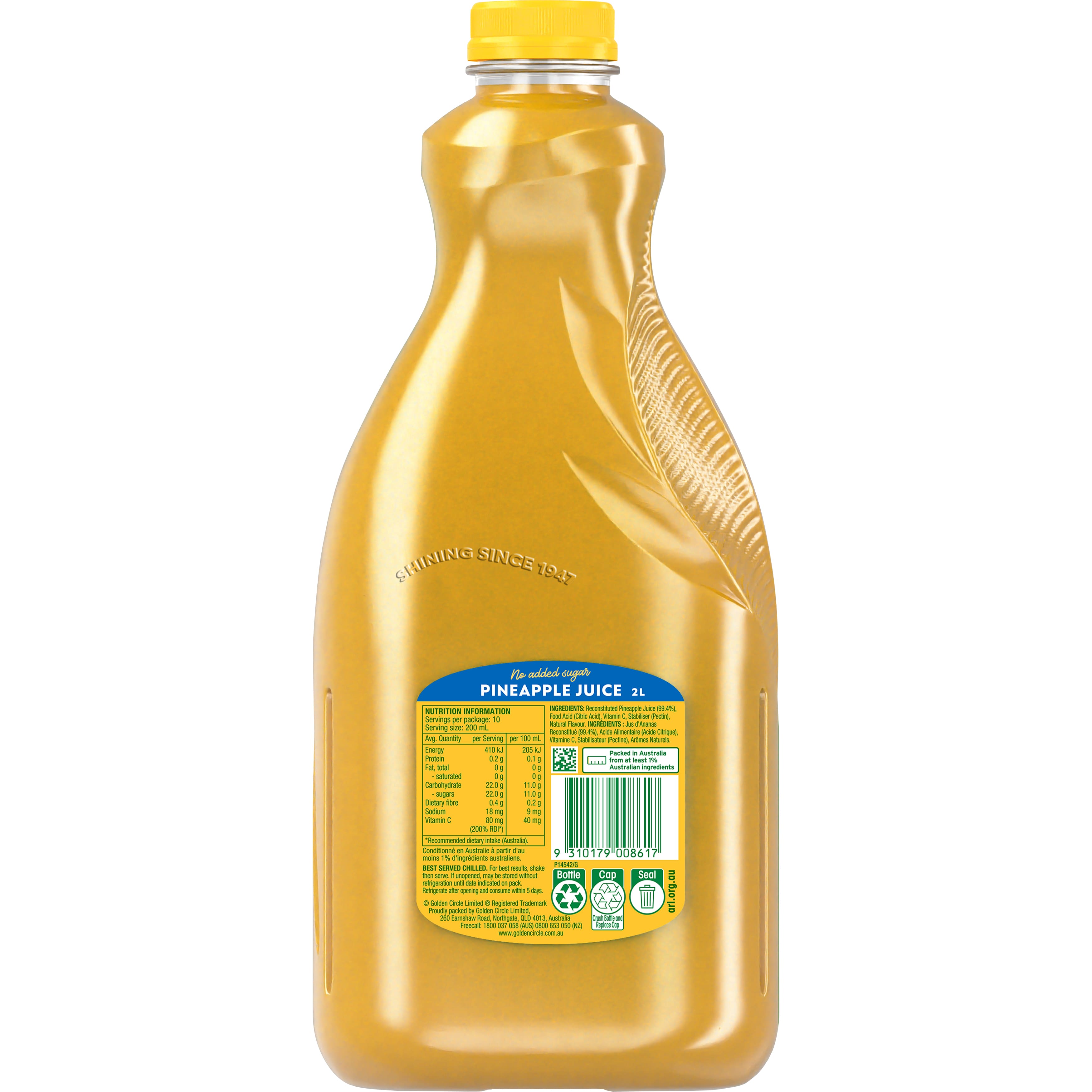 Golden Circle® Pineapple Juice 2 Litre