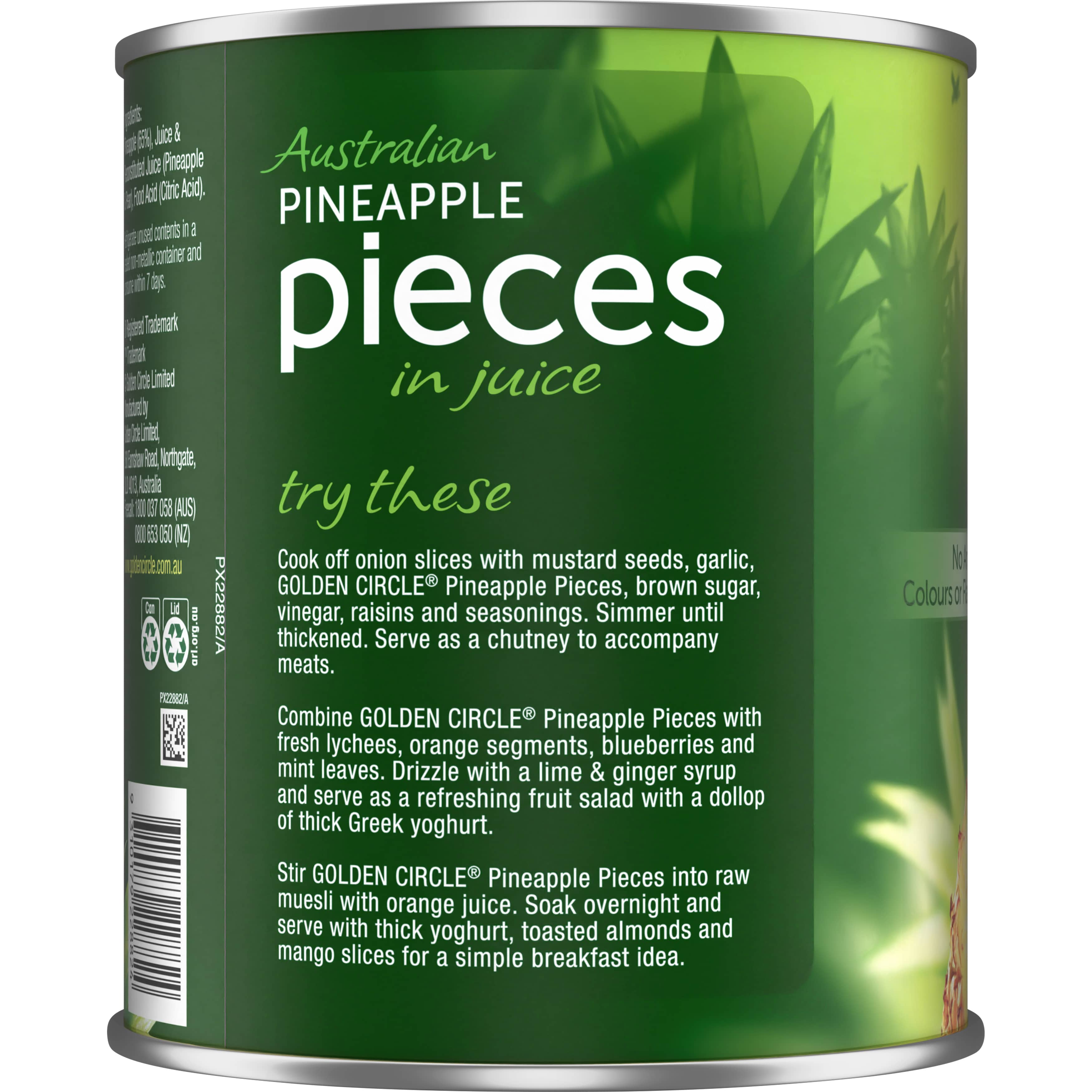 Golden Circle® Pineapple Pieces in Juice 3 kg