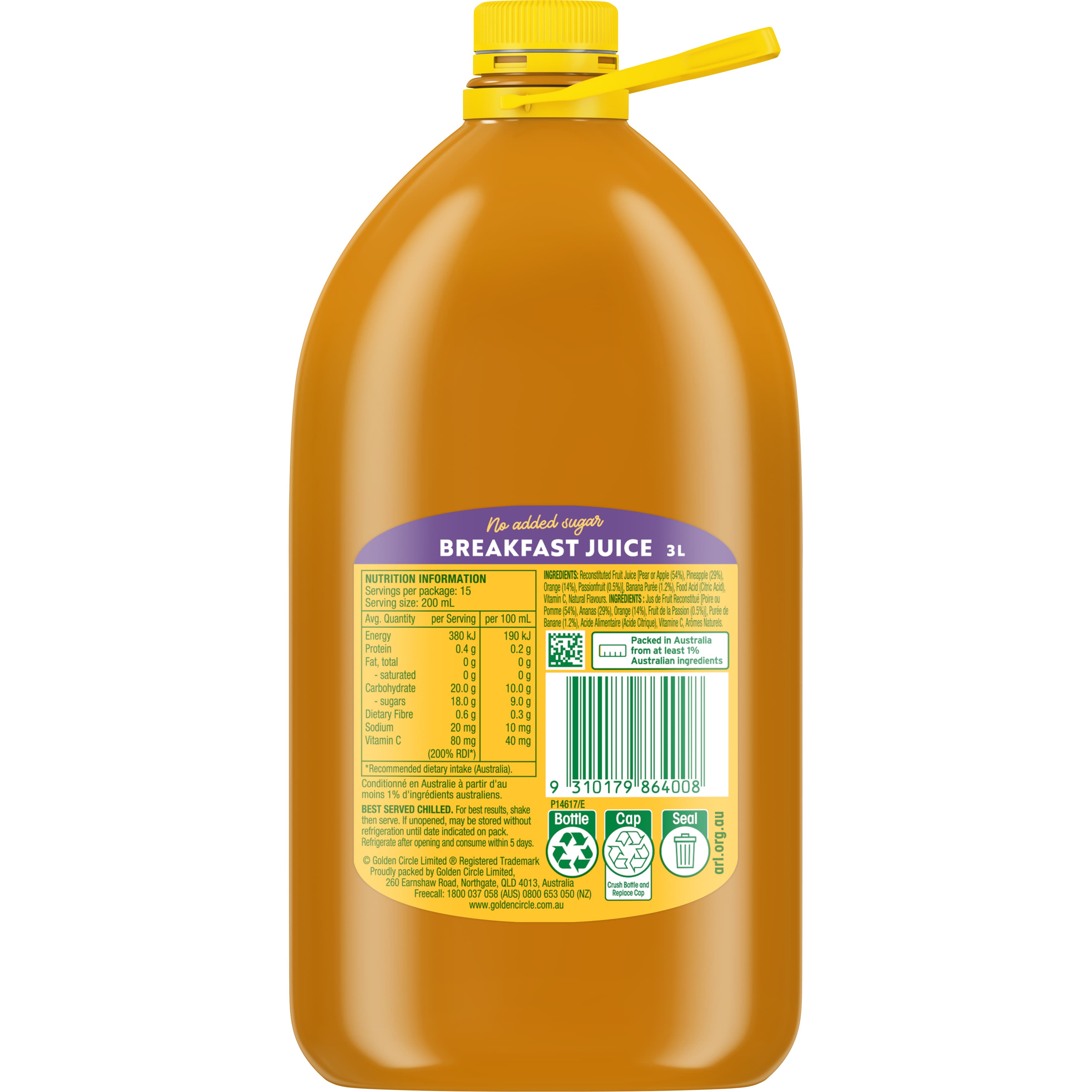 Golden Circle® Breakfast Juice 3 Litre