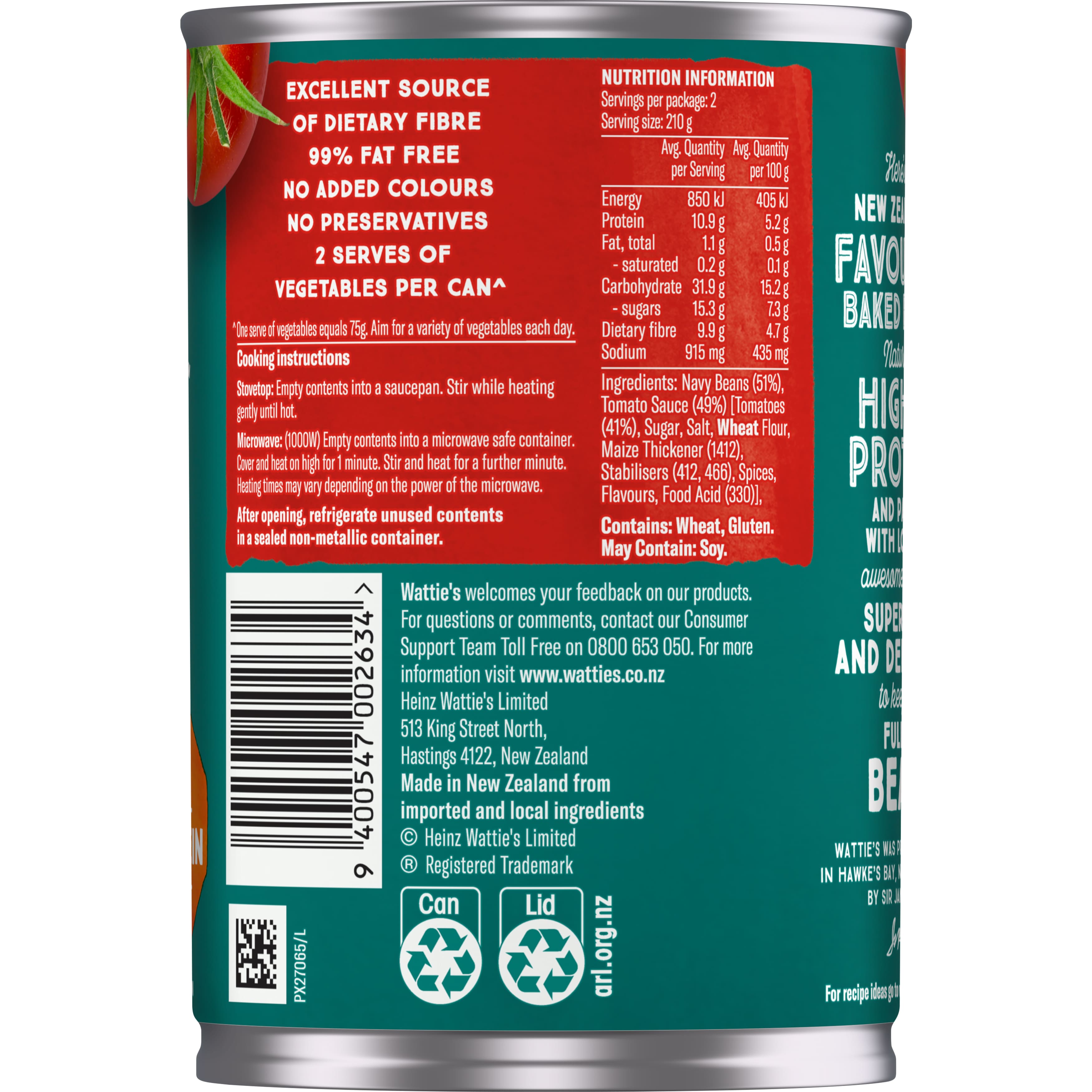 Wattie's® Beanz™ Baked Beans in Tomato Sauce 420g