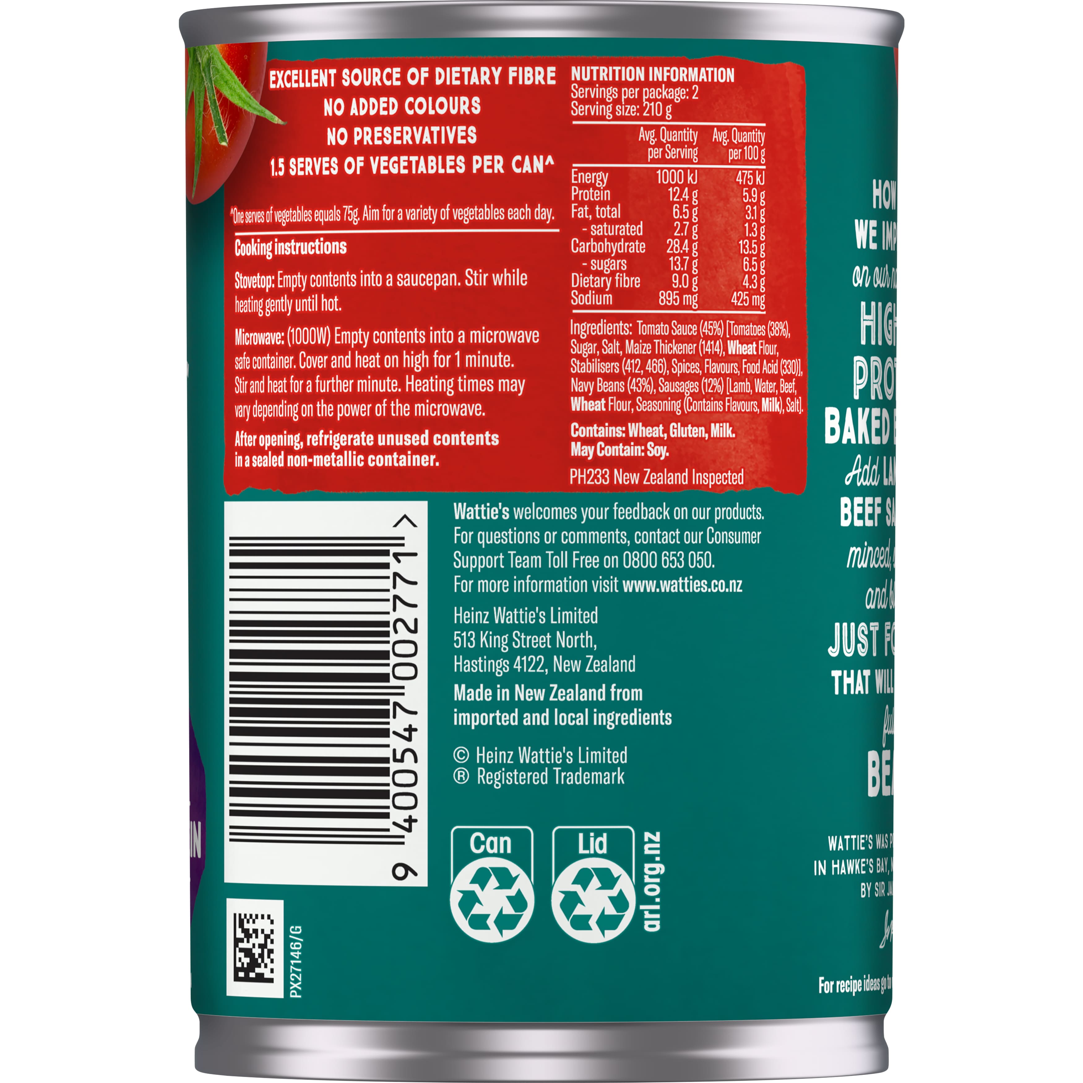 Wattie's® Full of Beanz™ Baked Beans with Sausages 420g