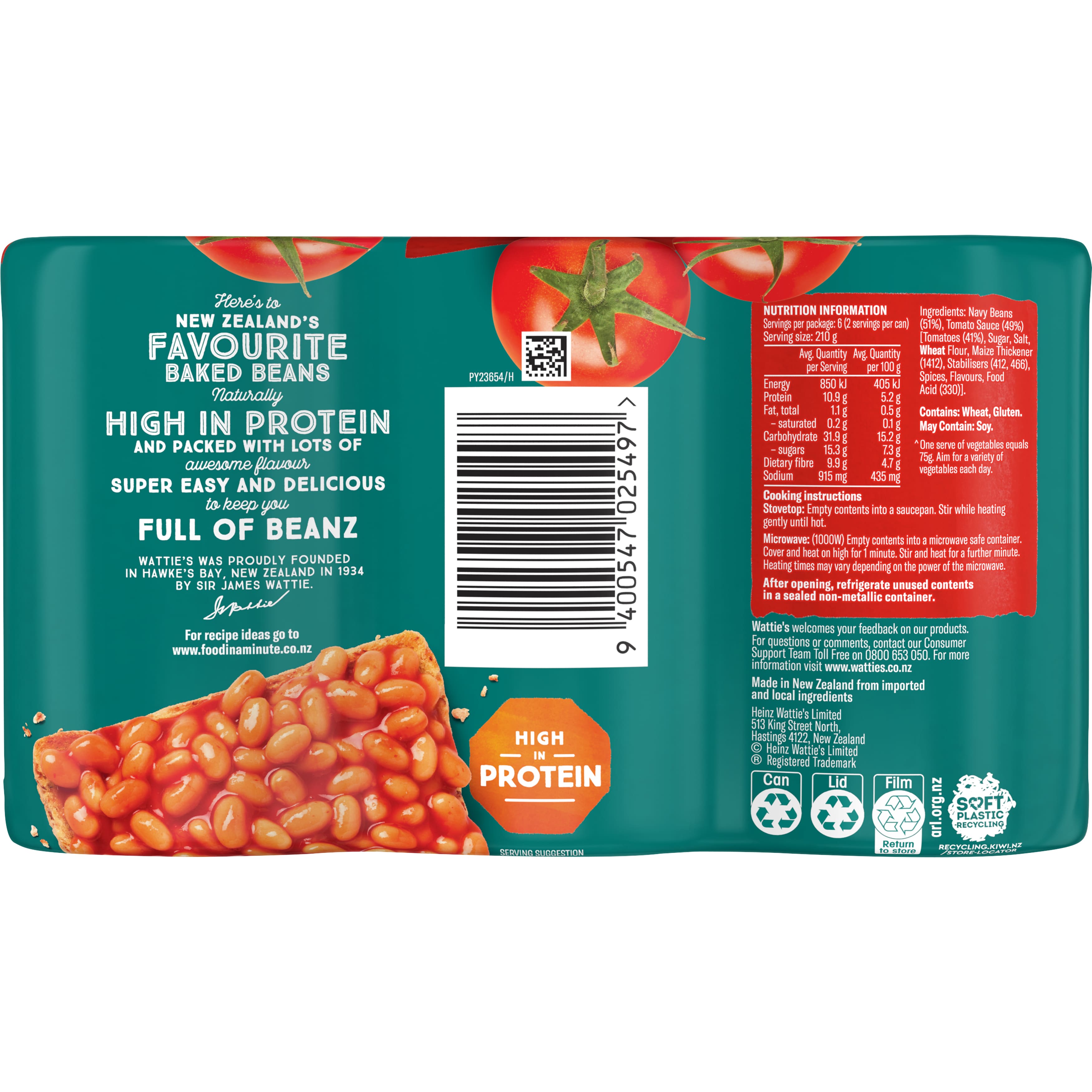 Wattie's® Baked Beans in Tomato Sauce 3 Pack 3x420g