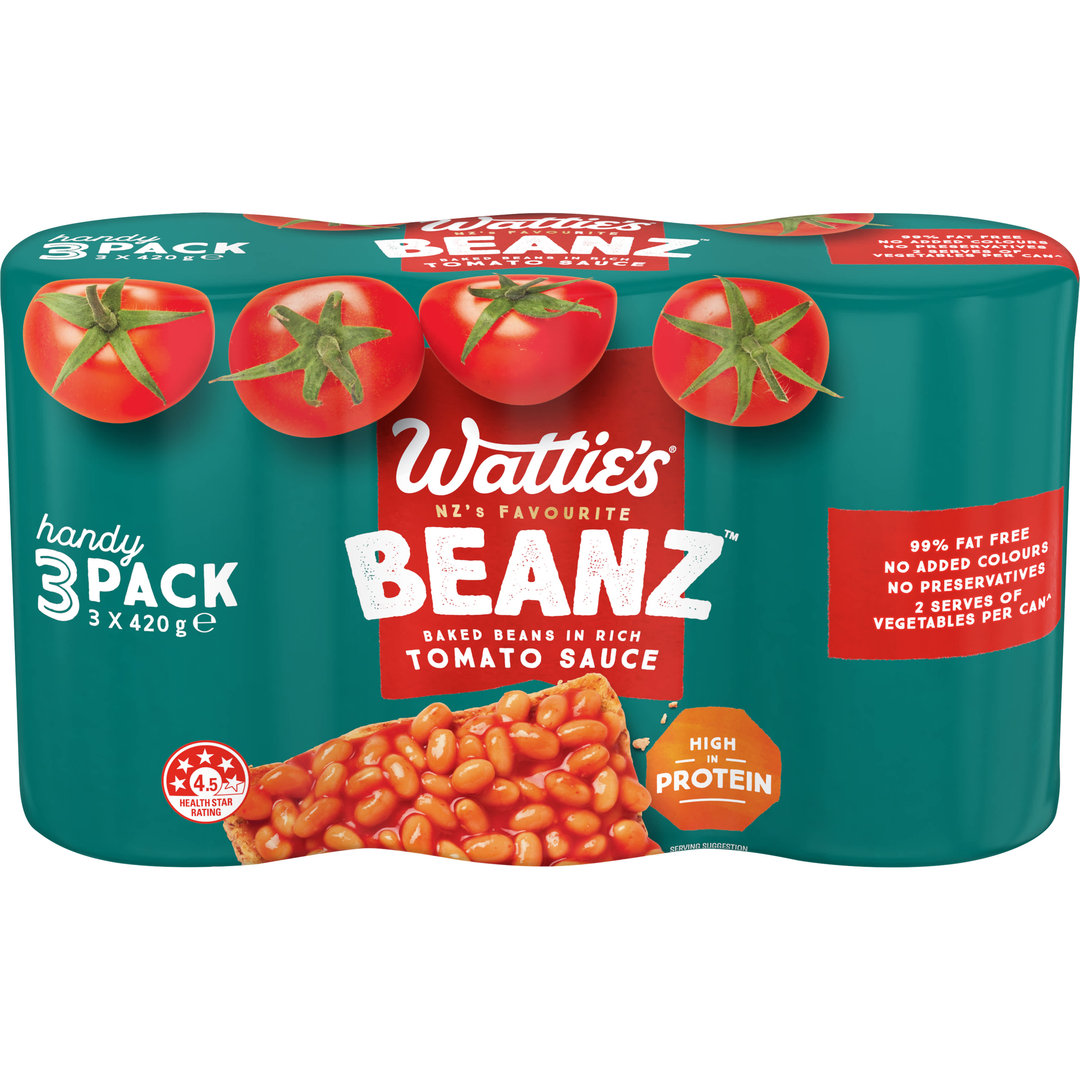 Wattie's® Baked Beans in Tomato Sauce 3 Pack 3x420g