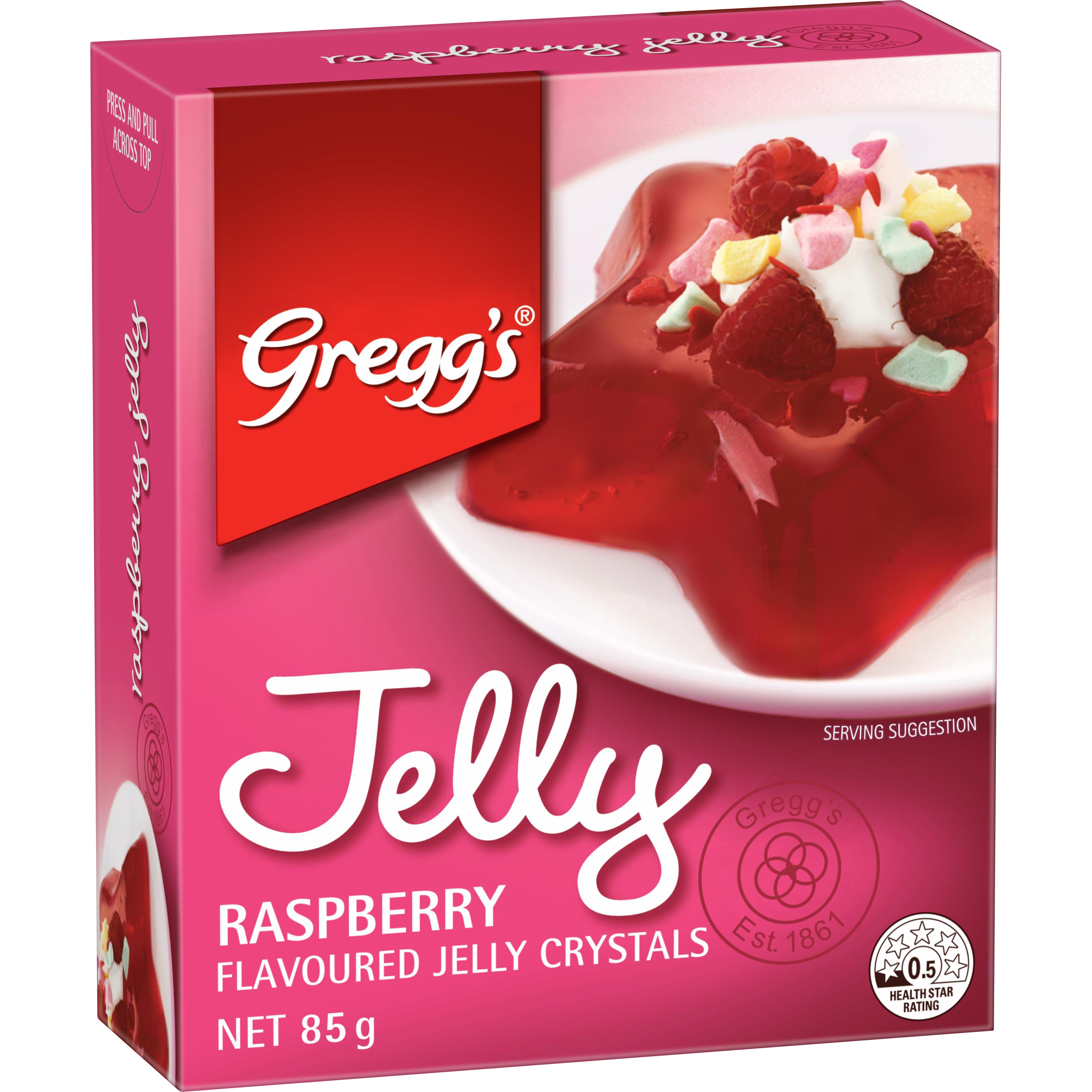 Gregg's® Raspberry Flavoured Jelly Crystals 85 g
