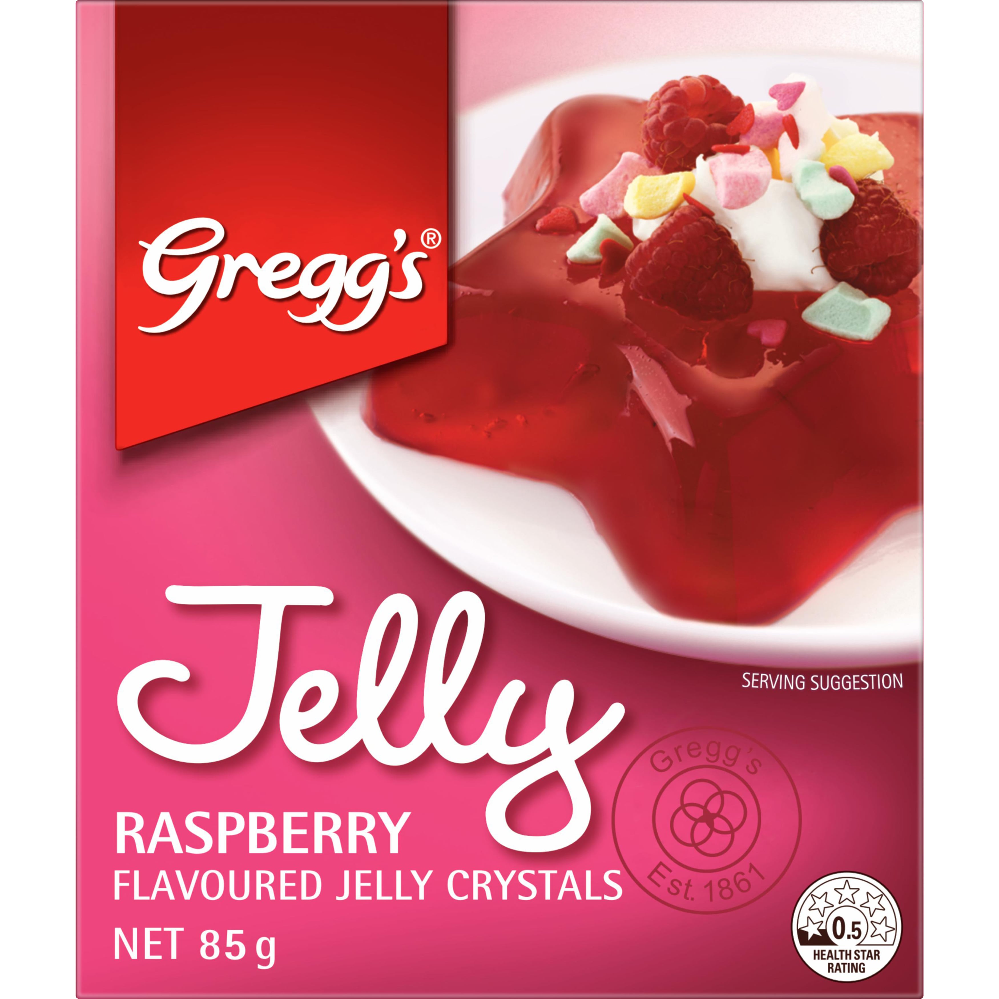 Gregg's® Raspberry Flavoured Jelly Crystals 85 g
