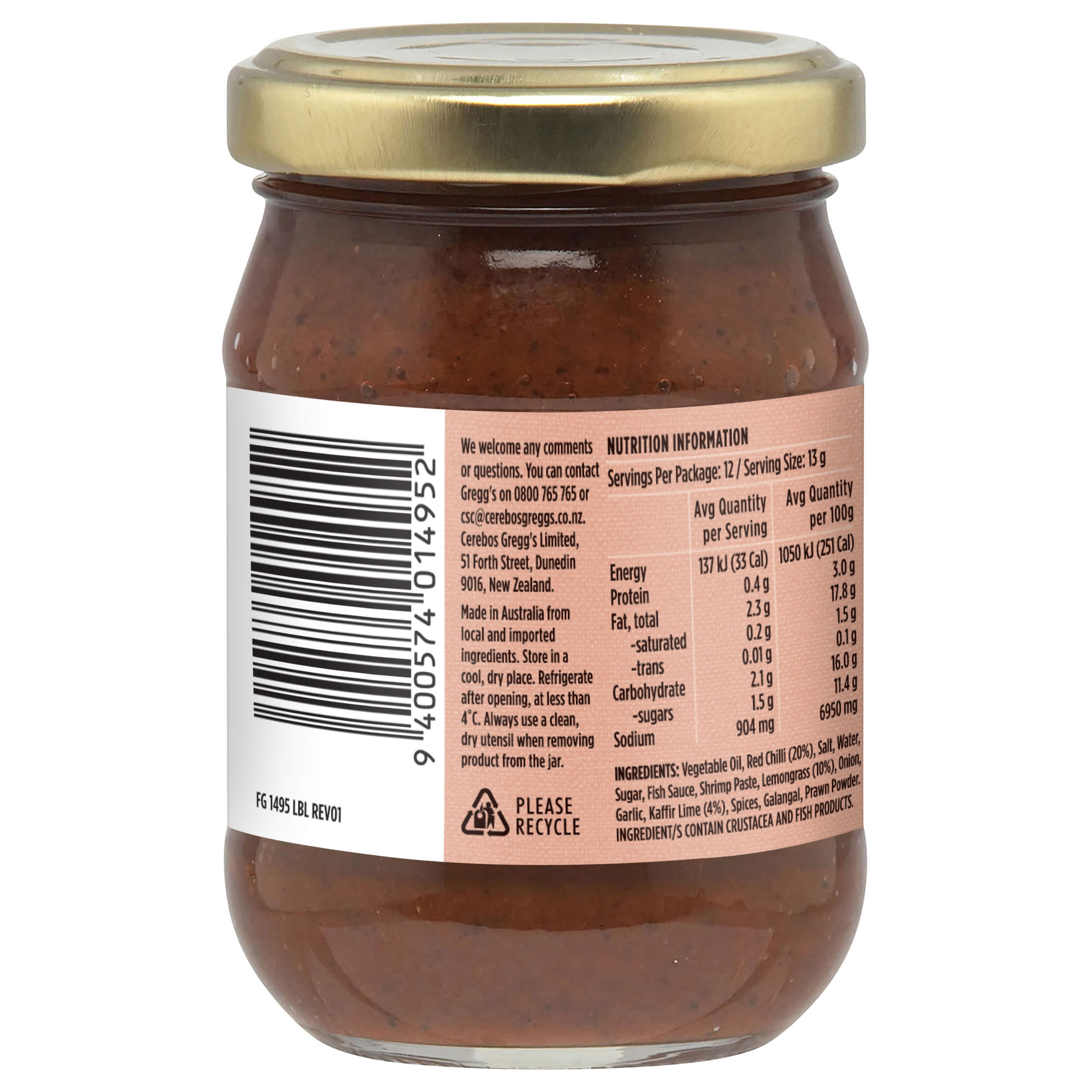 Gregg's® Red Curry Paste 160g