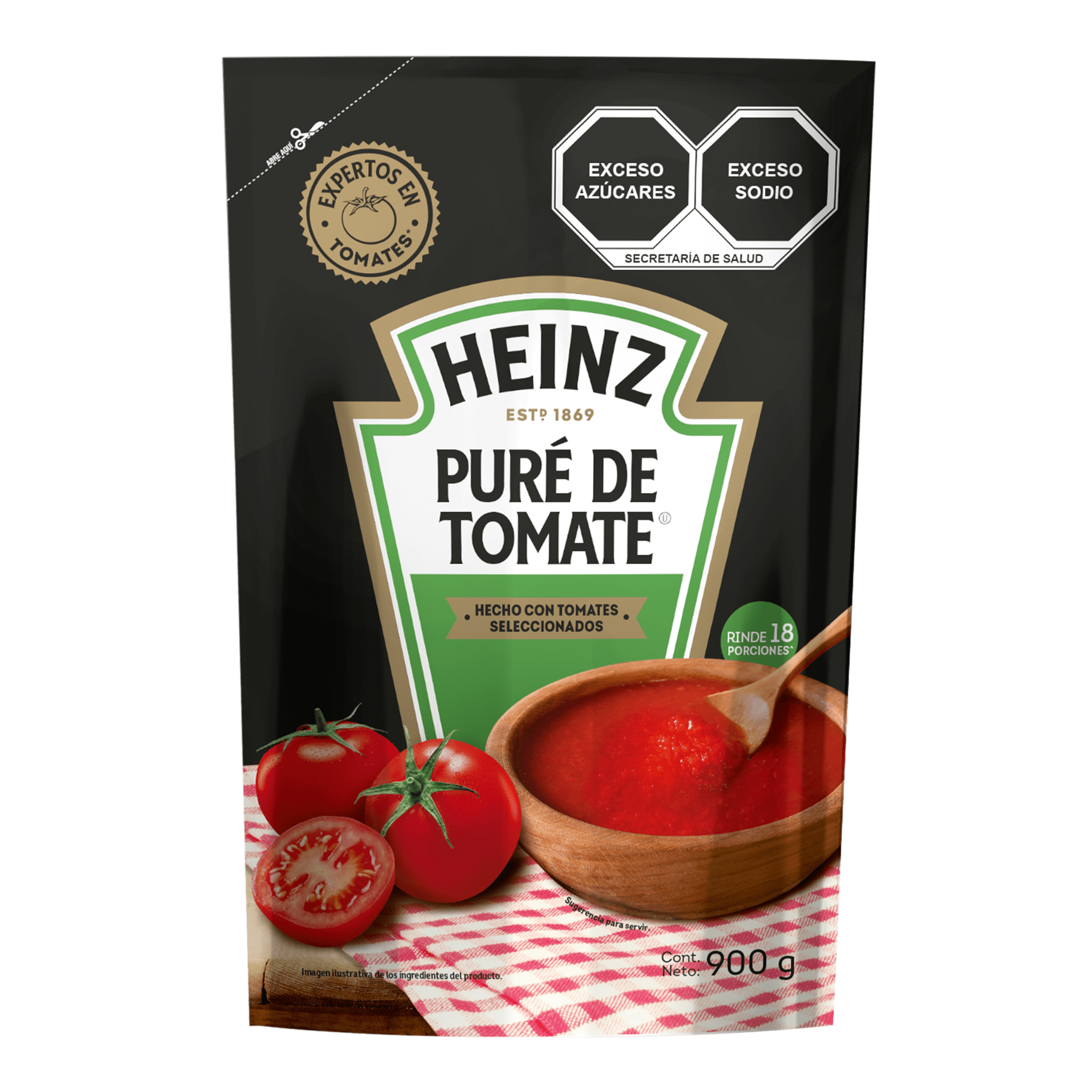 900G PURE DE TOMATE NATURAL DP 12CT