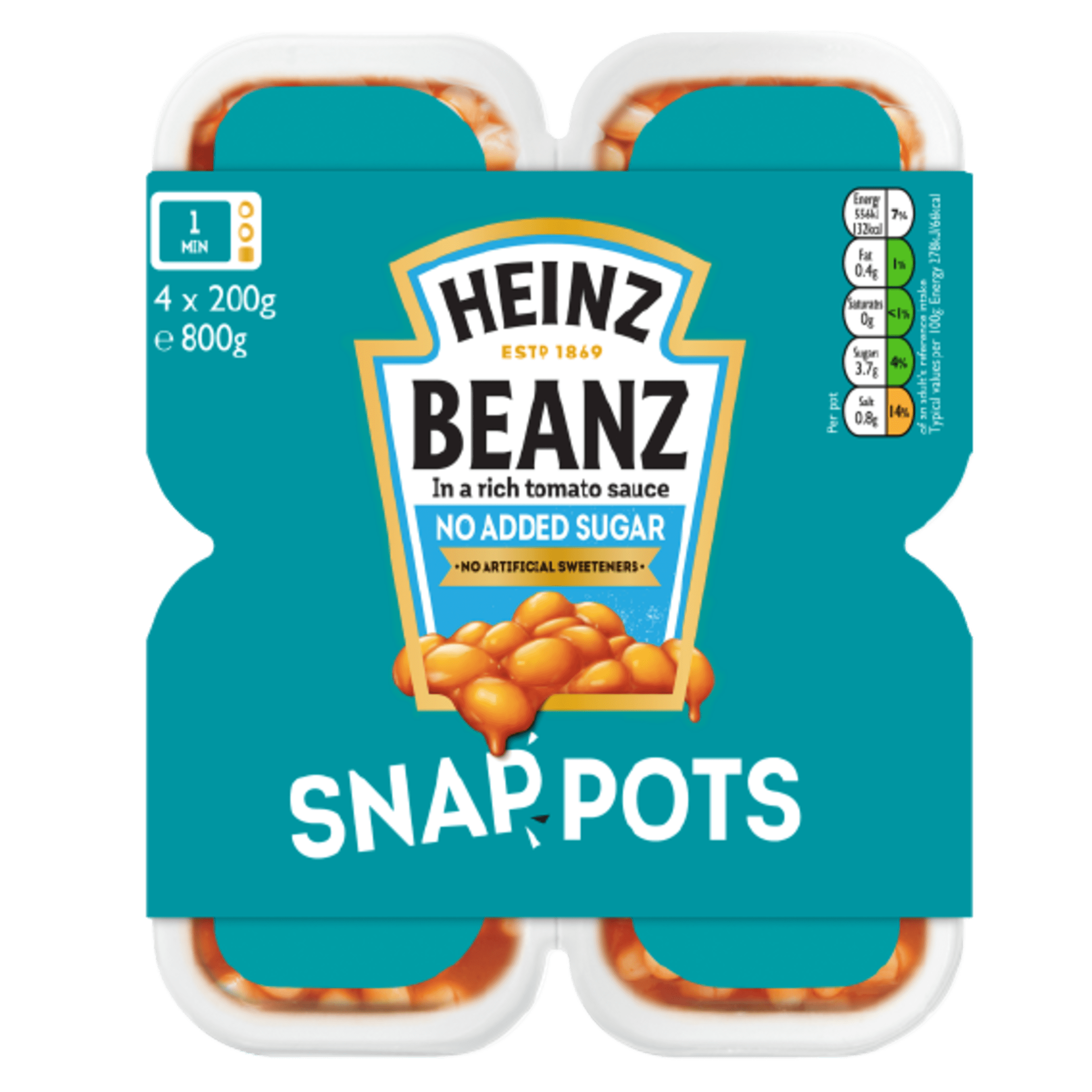 No Added Sugar Beanz Snap Pots