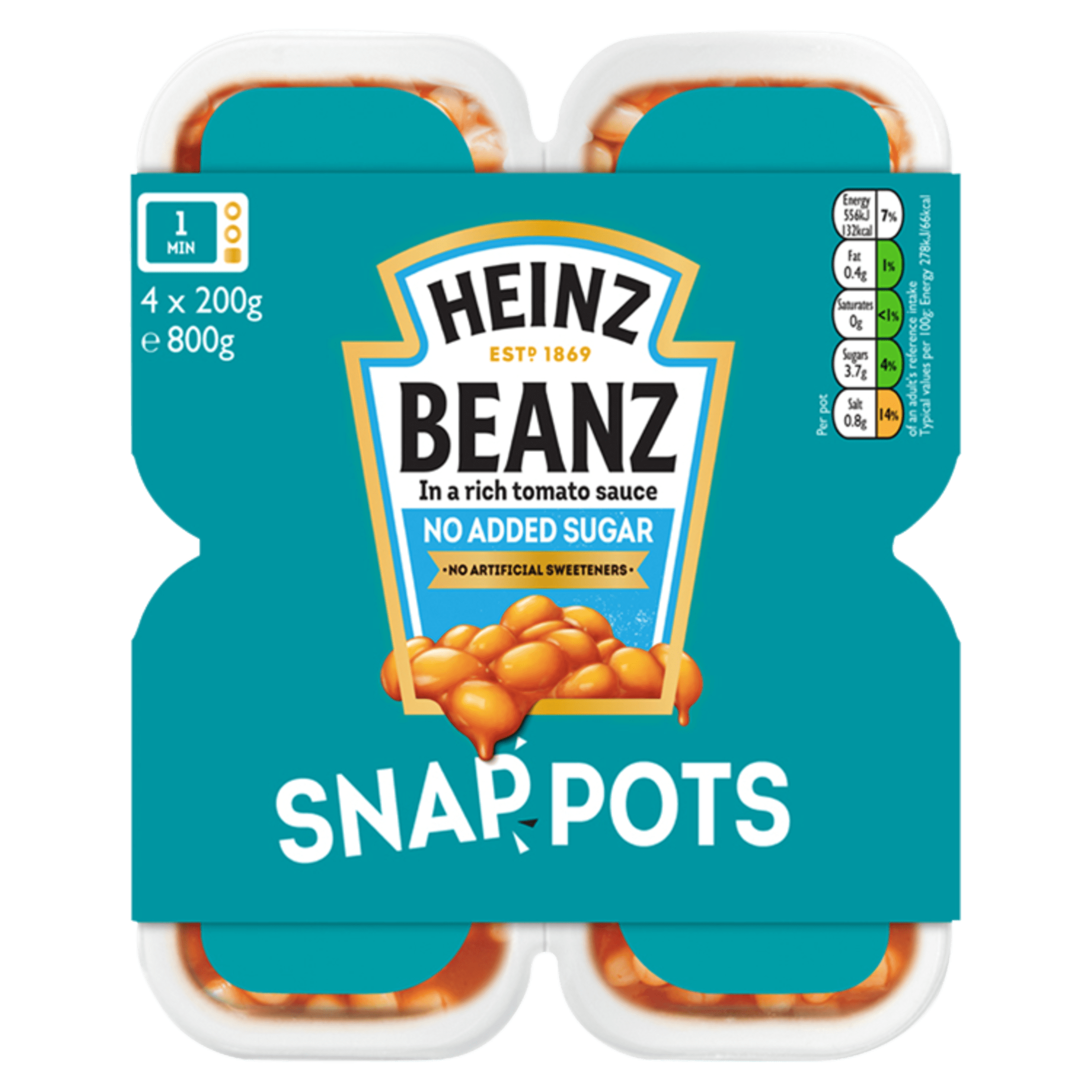No Added Sugar Beanz Snap Pots