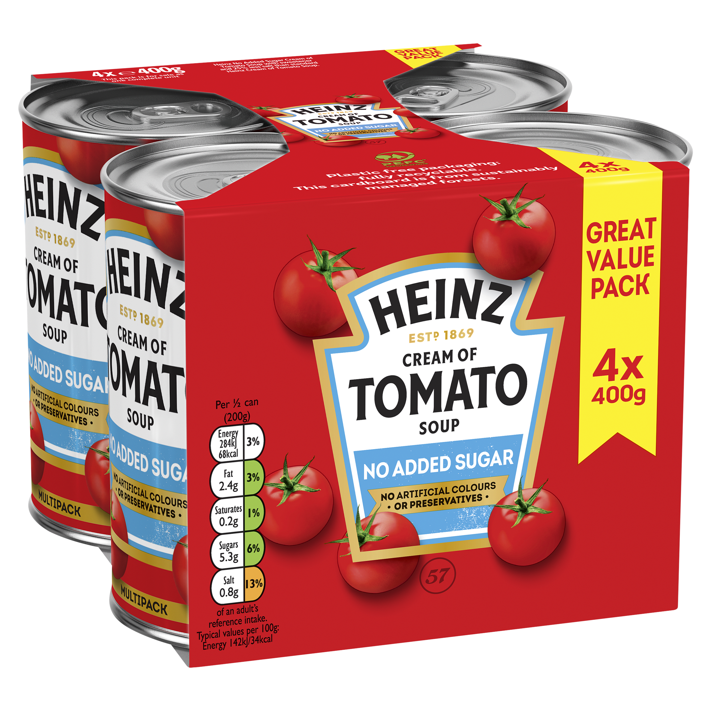 No Added Sugar Cream of Tomato 4 Pack
