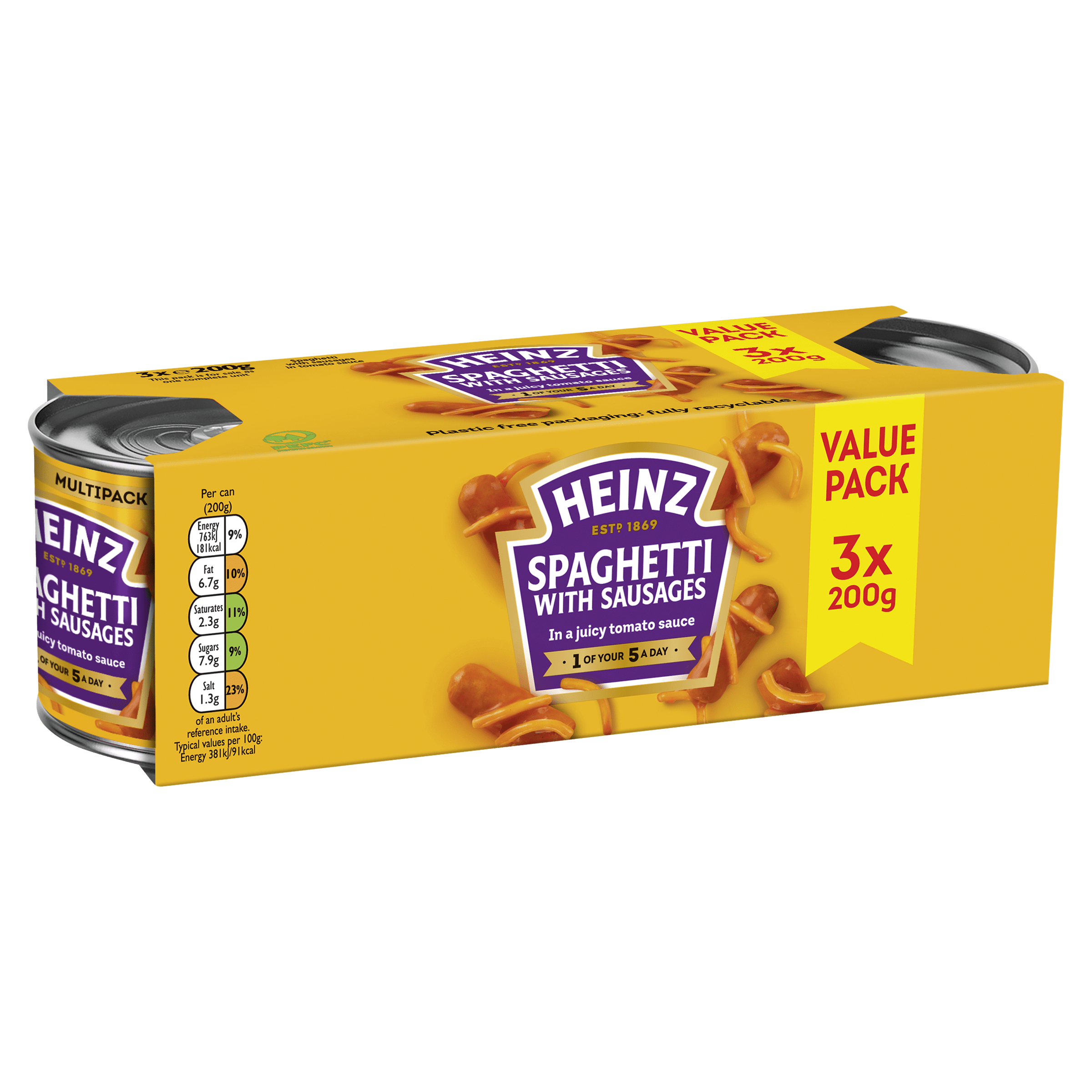 Spaghetti Plus Sausages 3 Pack