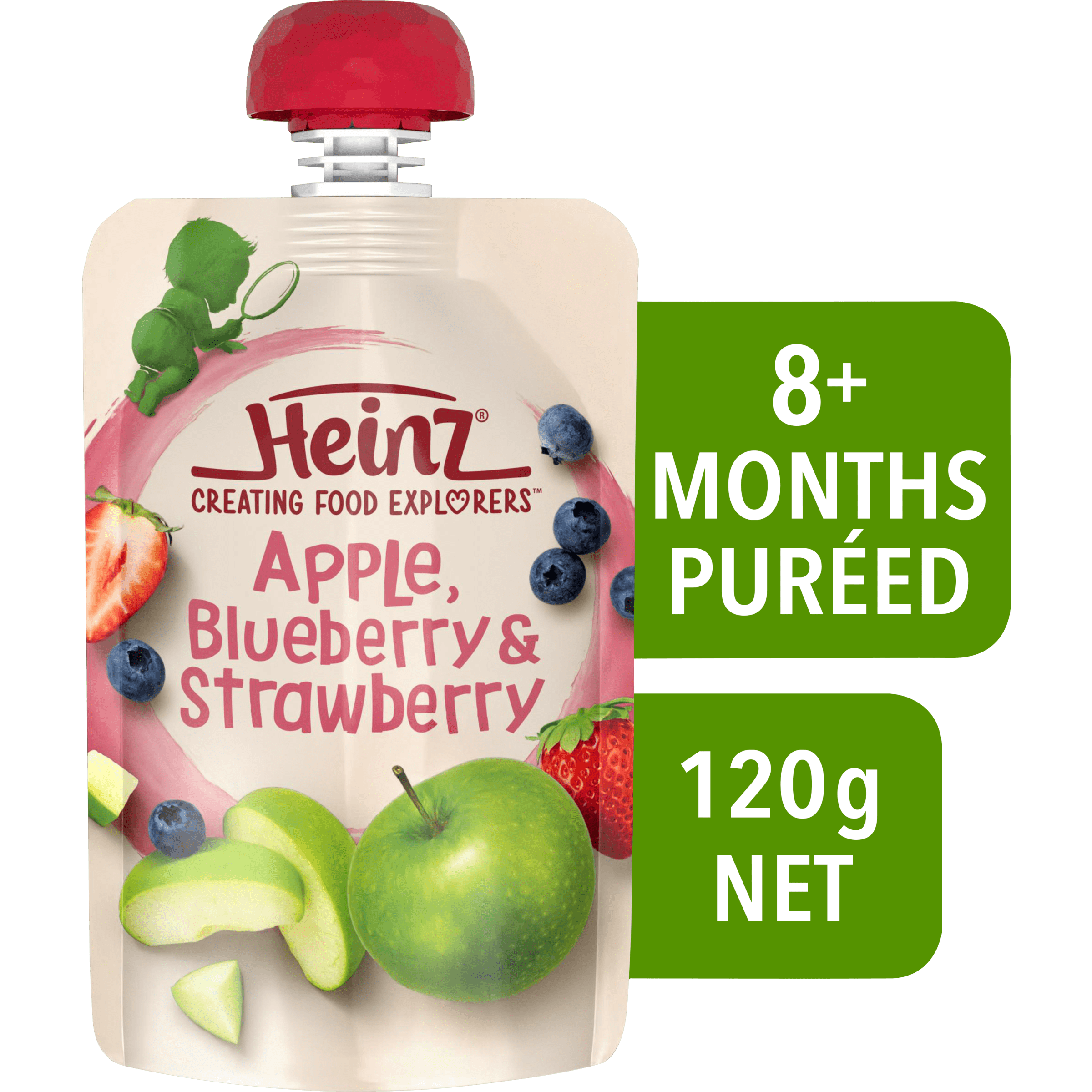 Heinz® Apple, Blueberry and Strawberry 8+ Months 120g