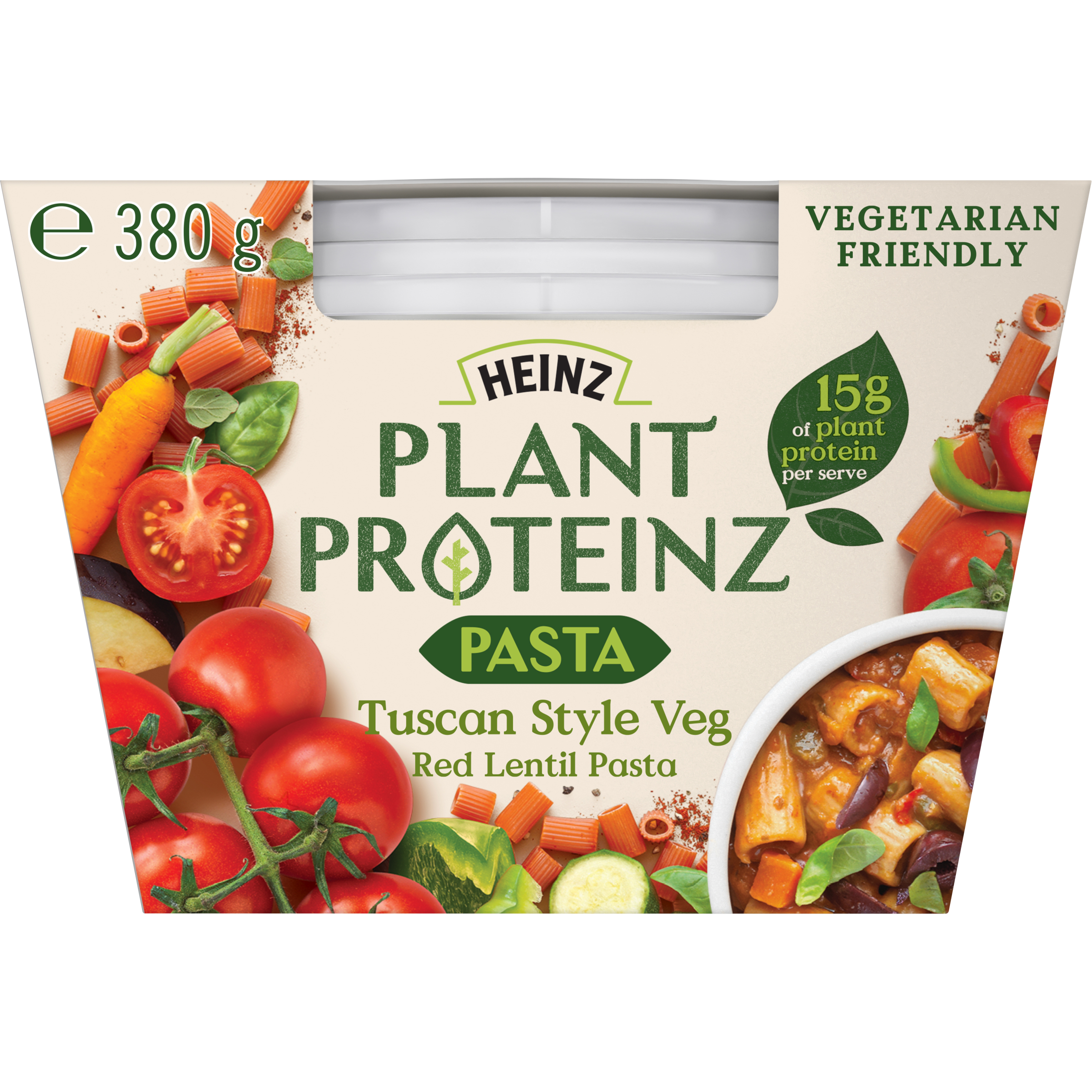 Heinz® Plant Proteinz™ Tuscan Style Veg Red Lentil Pasta 380g
