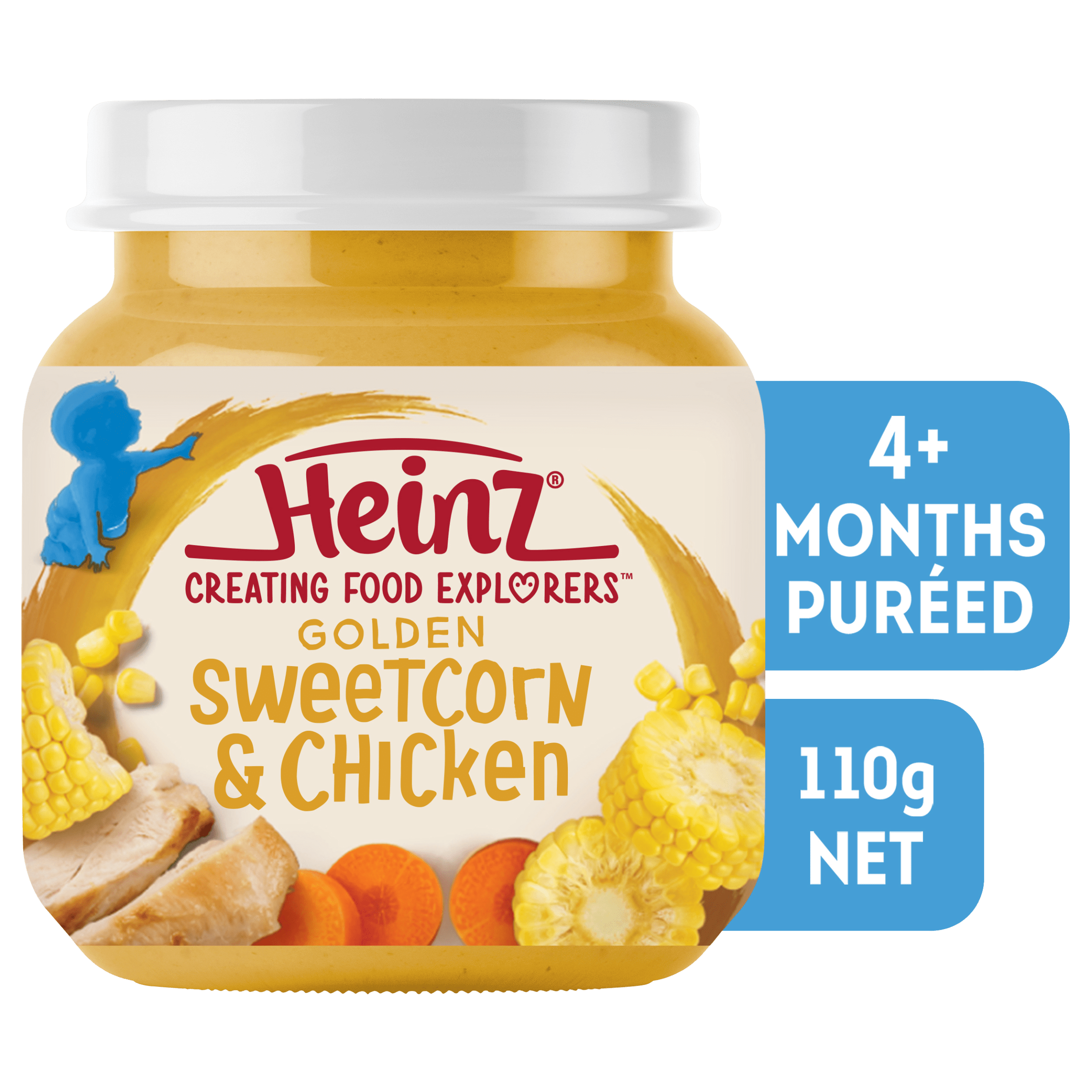 Heinz Golden Sweetcorn Chicken Baby Food Jar 4 months 110g Heinz