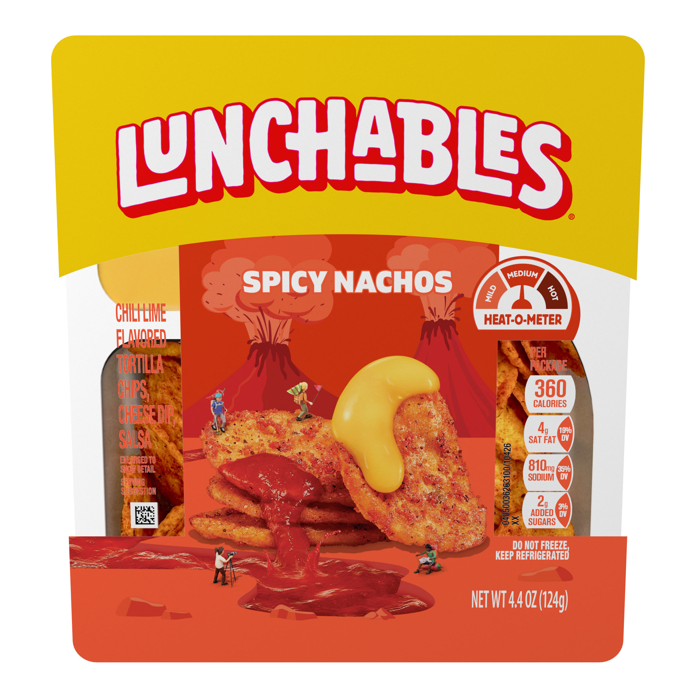 Spicy Nachos with Chili Lime Flavored Tortilla Chips, Cheese Dip