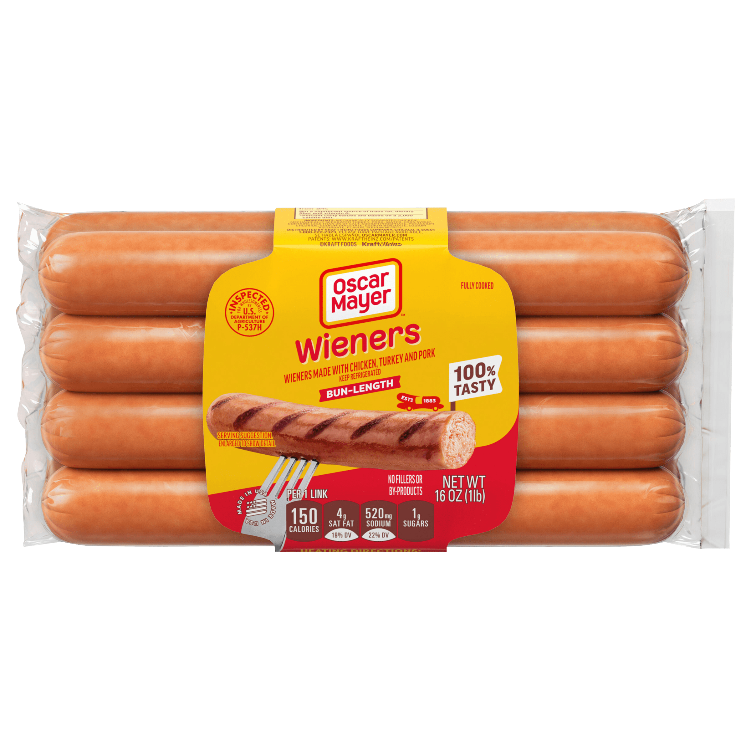 Bun Length Wieners Hot Dogs Oscar Mayer