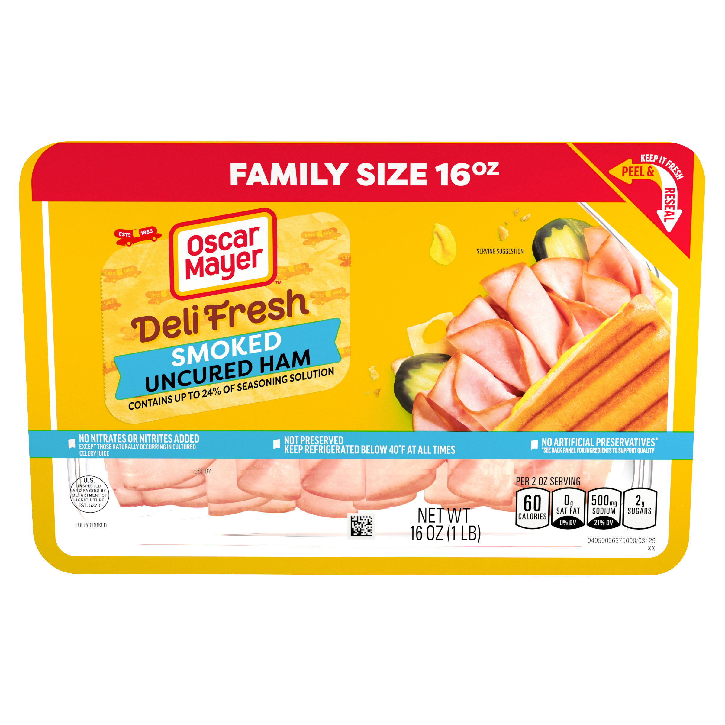 Smoked Uncured Ham Sliced Lunch Meat