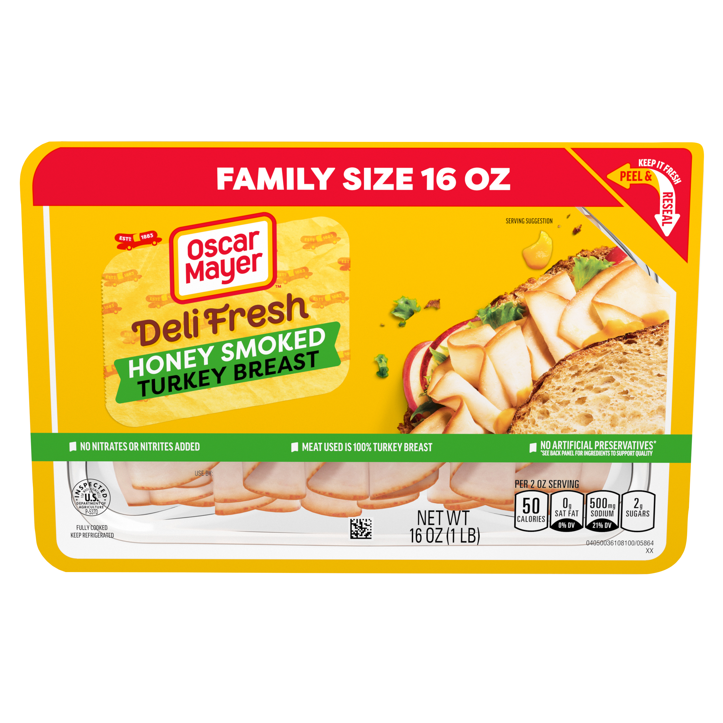 Honey Smoked Turkey Breast Sliced Lunch Meat