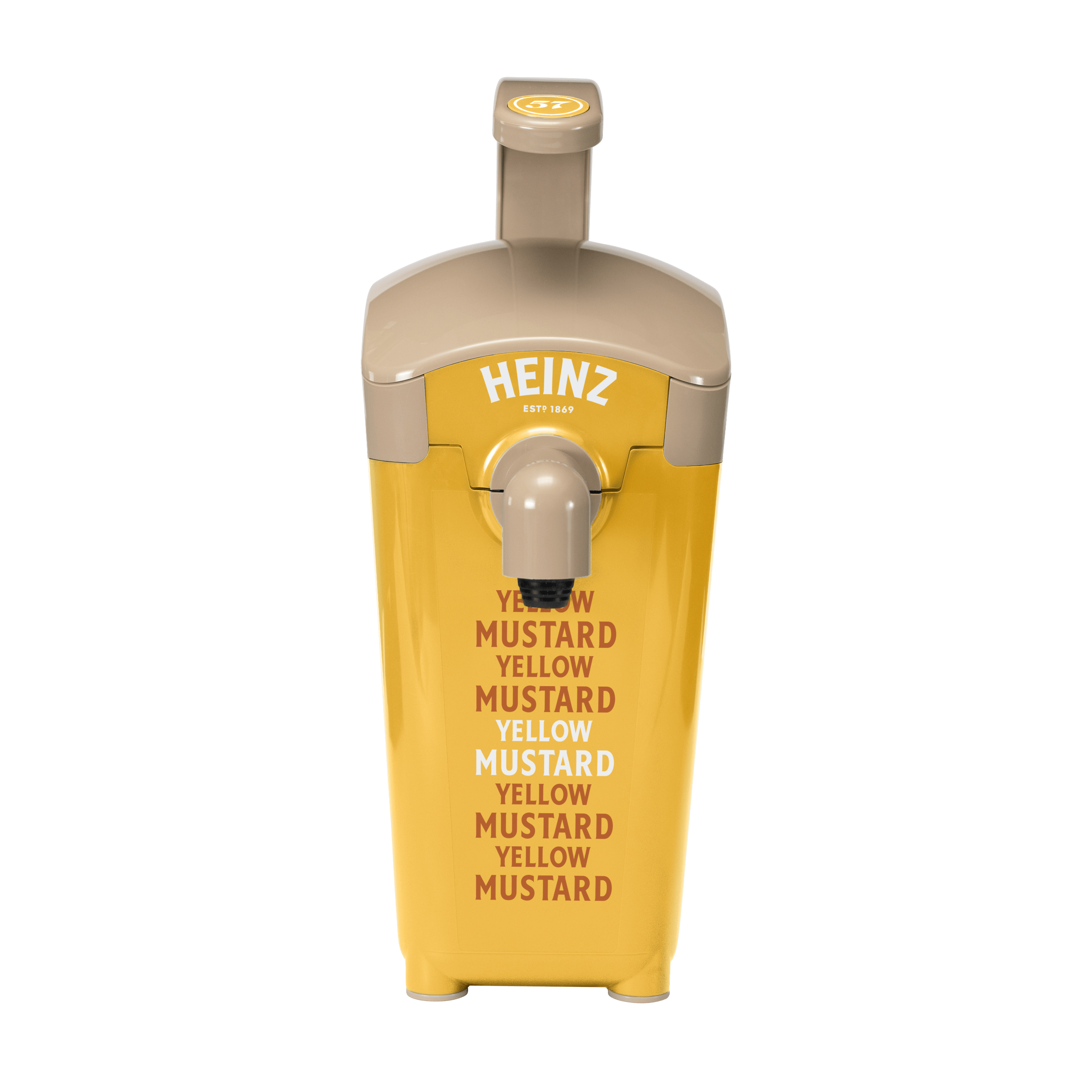 HEINZ Yellow Mustard 1.5 Gal Keystone Dispenser 