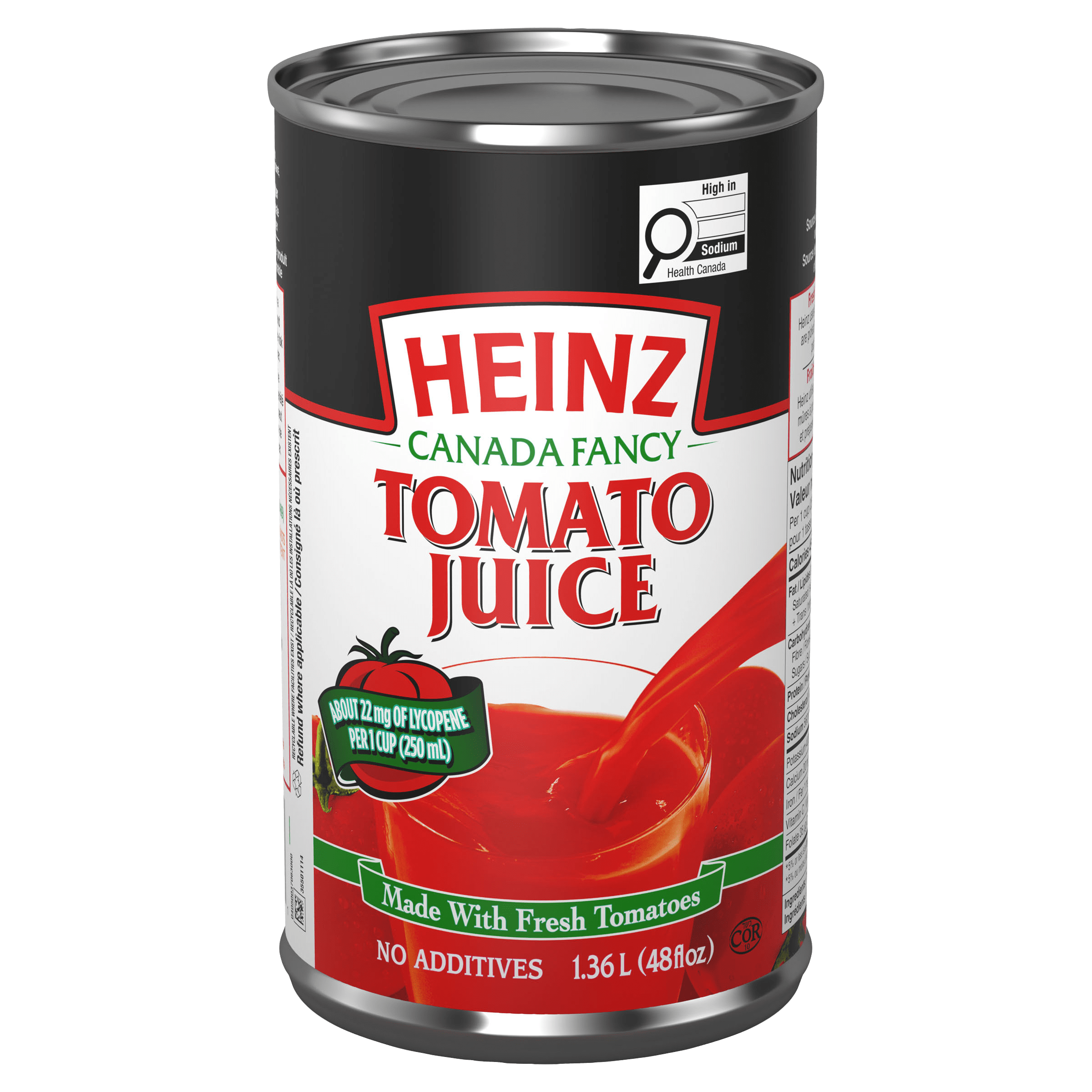 Jus de tomates Heinz (12 x boîte de 1,36 L)