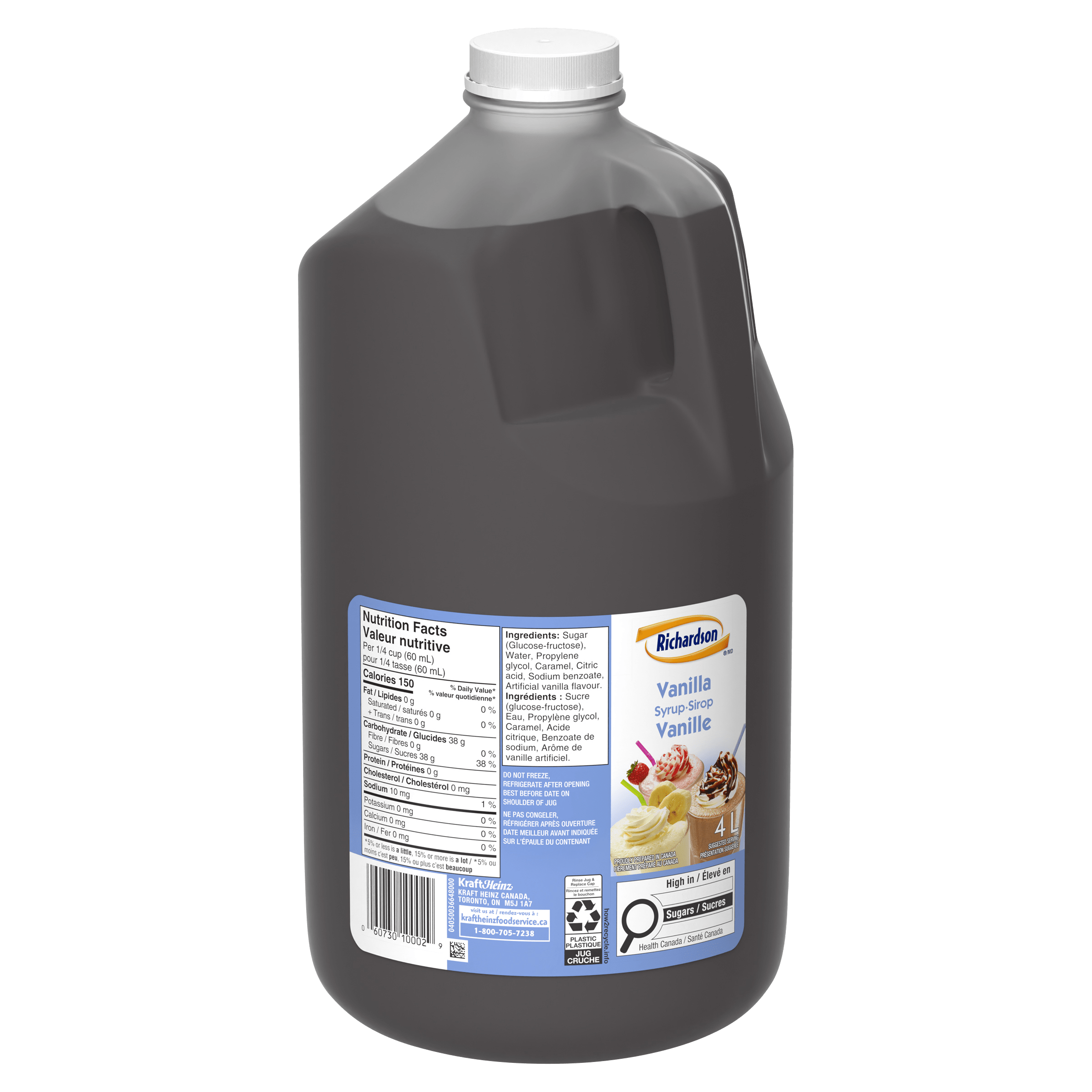 Sirop de vanille Richardson (2 x 4 L)
