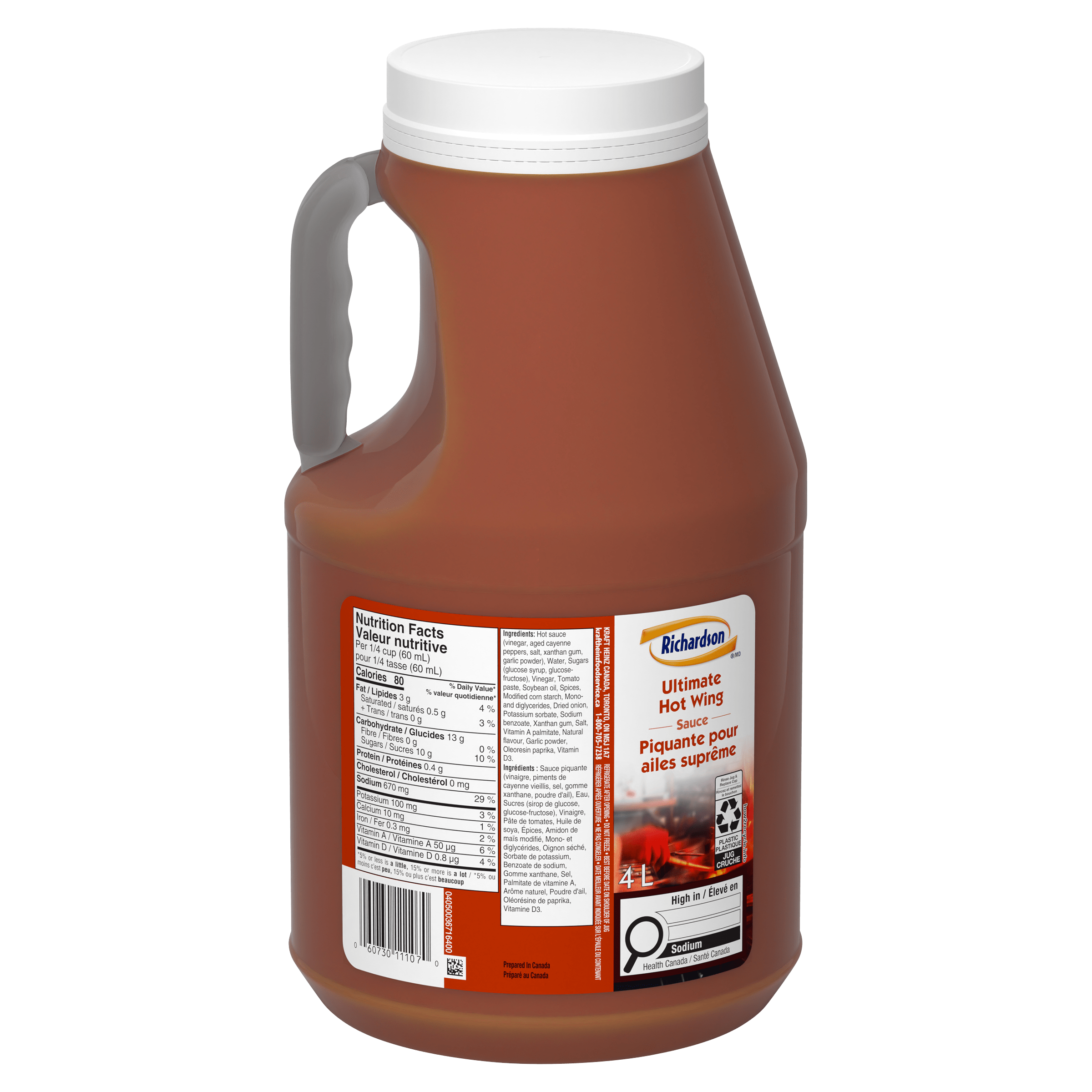 Richardson Ultimate Hot Wing Sauce, 2 ct Case, 2 x 4 L.