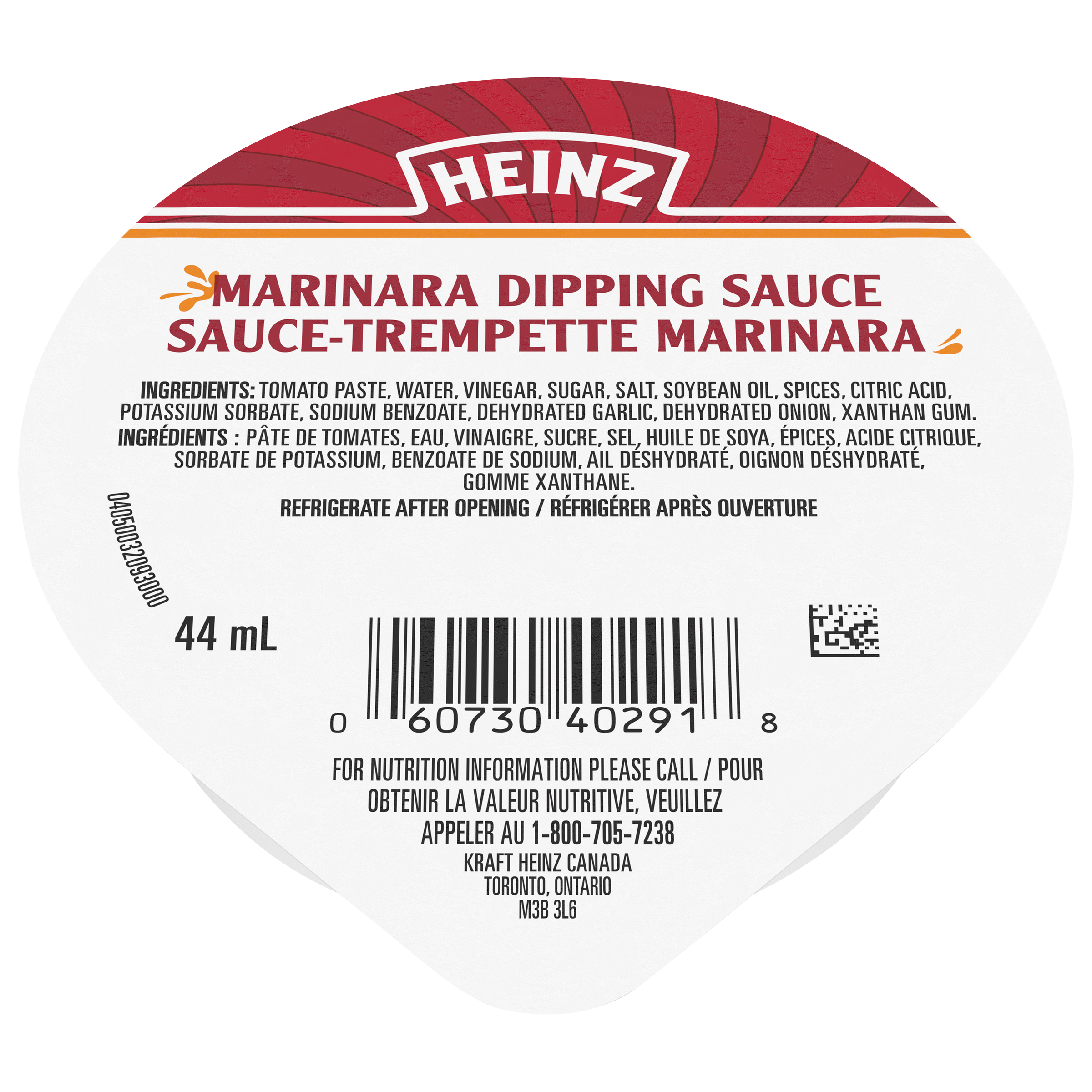 Sauce marinara Heinz (100 x godets de trempette 44 ML)
