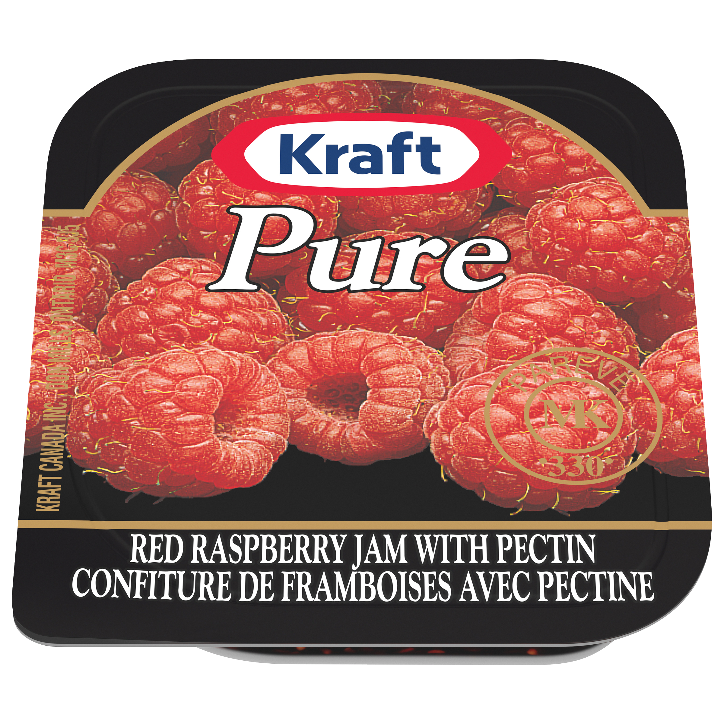 Kraft PURE Raspberry Jam with Pectin (200 x 16 mL Cups)