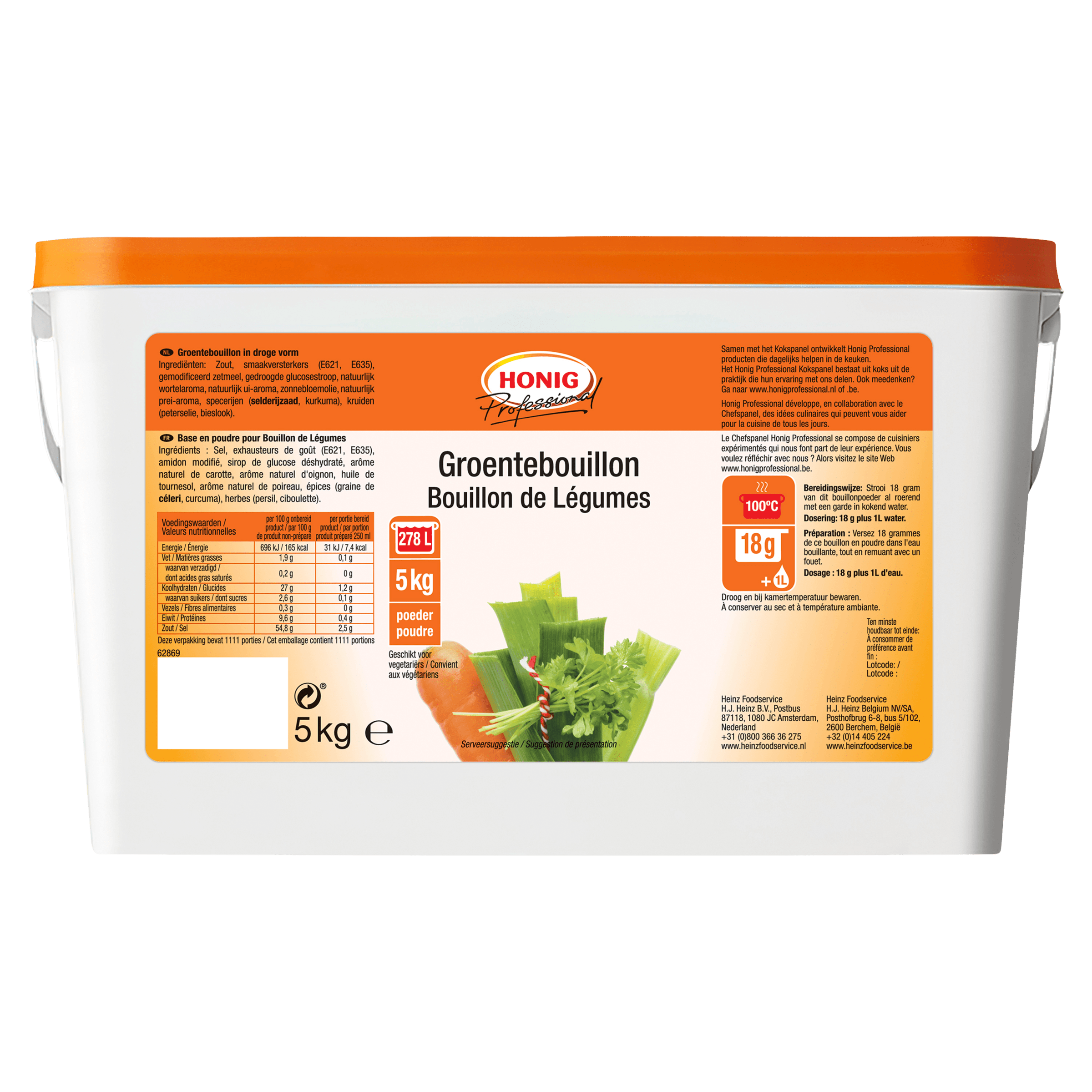 honig professional groentebouillon puree 11kg