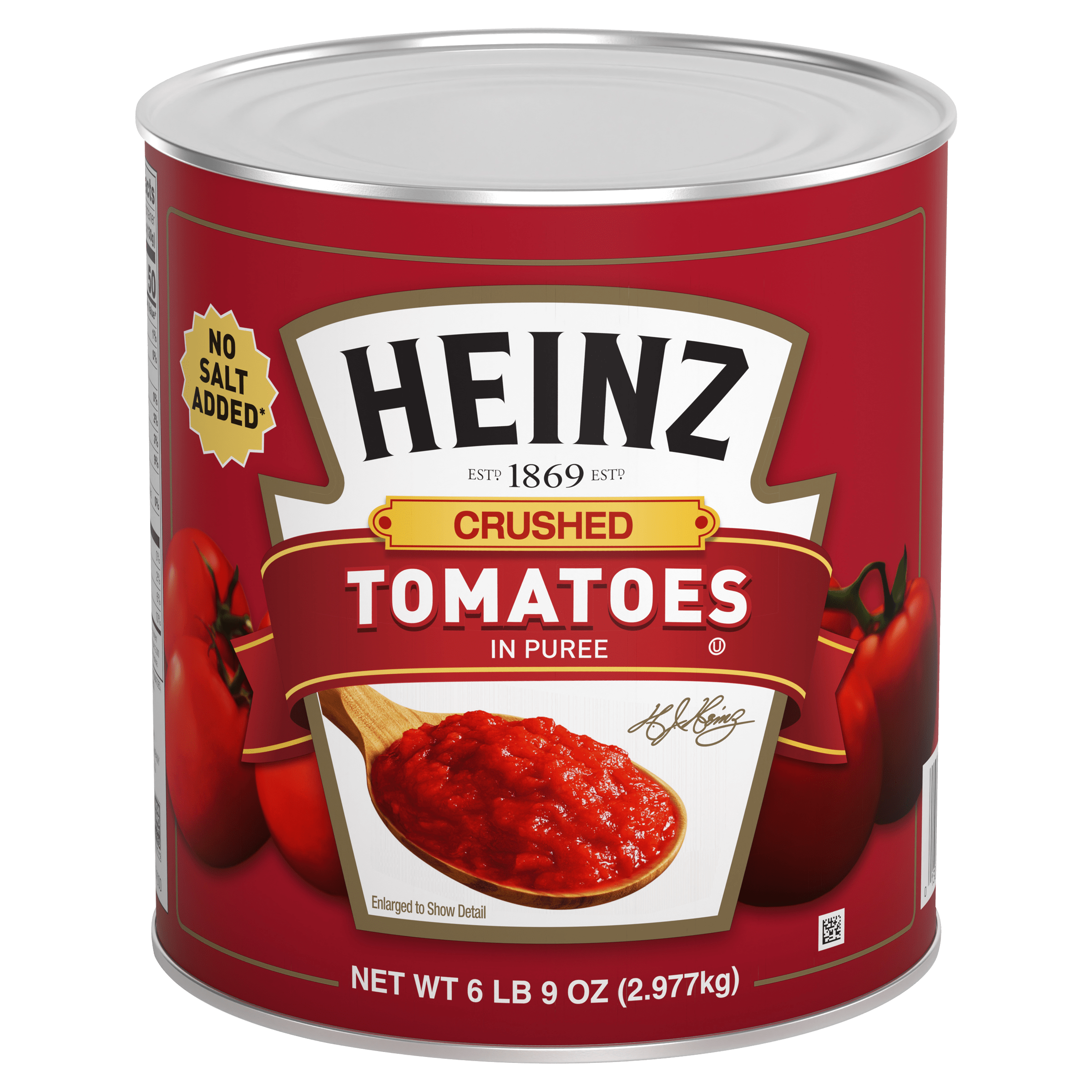 Crushed Tomatoes in Puree, No Salt Added, 6/105 oz Case (Can)