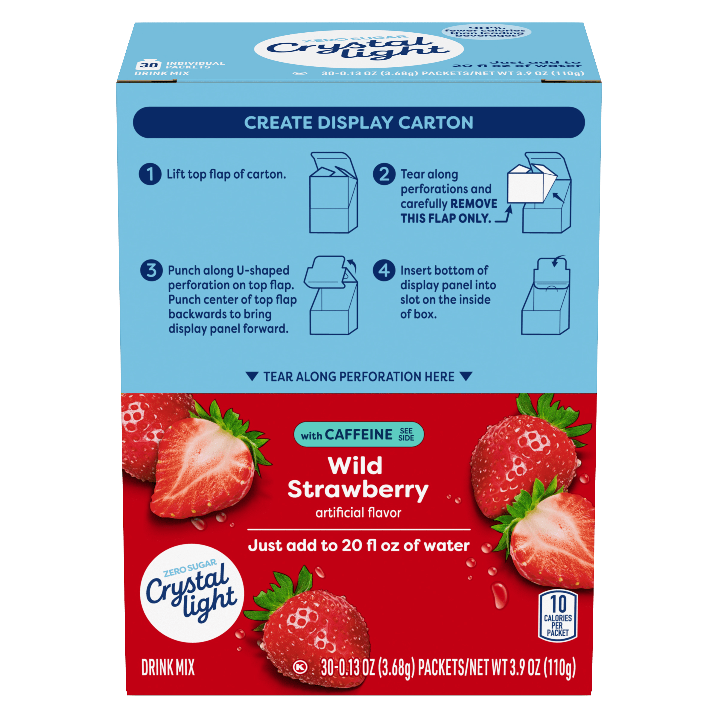 Crystal Light Energy Wild Strawberry Powdered Drink Mix, Sugar